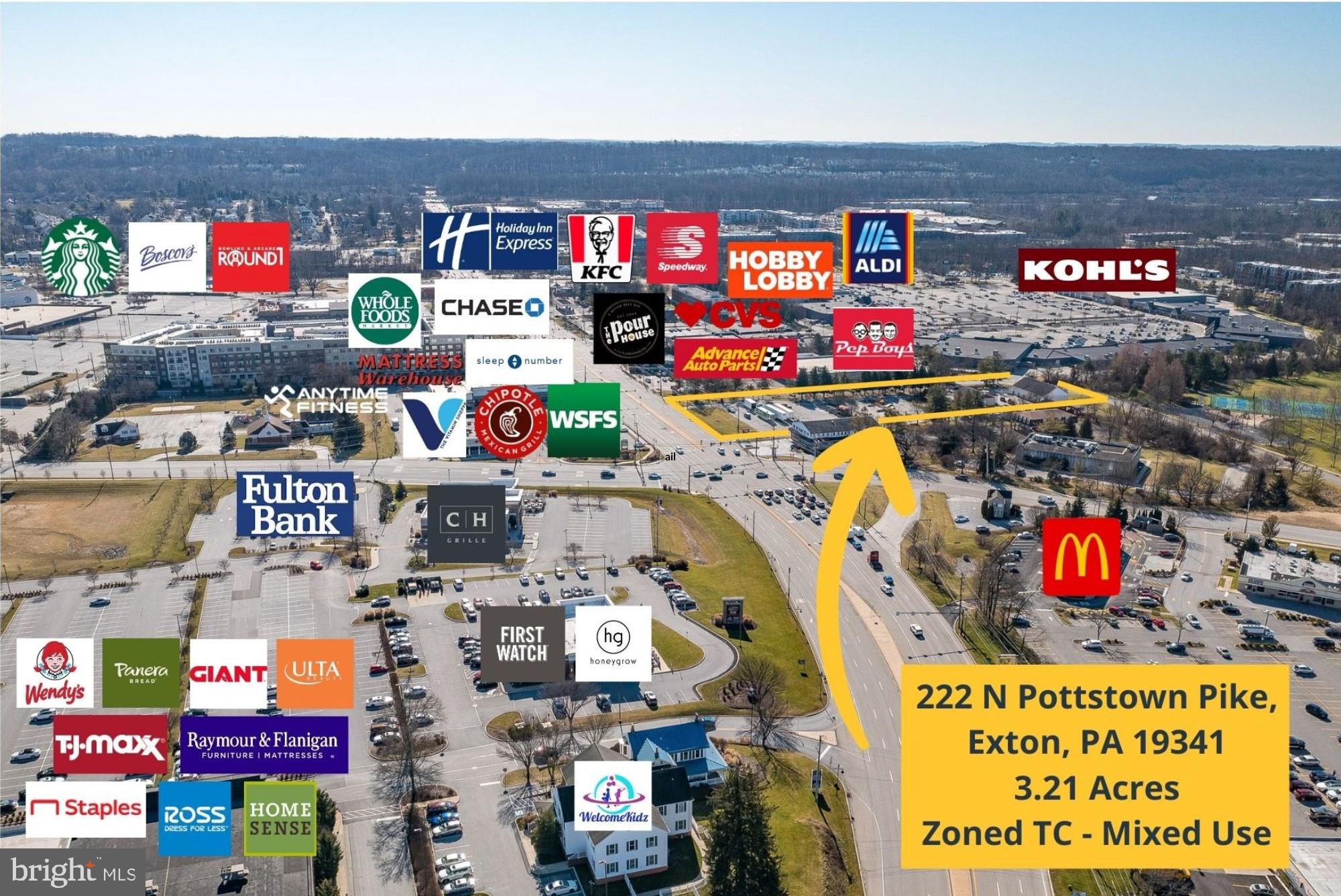 <p>AUCTION: Discover prime commercial potential at 222 N Pottstown Pike, Exton—a 3.21-acre property nestled in West Whiteland Township, Chester County, Pennsylvania. Boasting TC Town Center Mixed Use District zoning, this vibrant locale is surrounded by major retailers, restaurants, and financial institutions, just 5 miles from West Chester and 25 miles northwest of Philadelphia. With public utilities readily available and a versatile range of permitted uses—including retail, office, dining, and residential offerings—this property presents an unparalleled opportunity for dynamic commercial development. </p>
<p>Featuring 5,900 square feet of service buildings, including a 5-bay garage, mechanical garage, 2-car garage, and salt shed, the property accommodates diverse operational needs. In addition, a portion of the parking lot is currently leased to a non-profit group on a month-to-month basis, enhancing community involvement and utilization of the space. </p>
<p>This property, along with 925 Old Valley Road, Exton is being offered for sale at auction on Thursday, May 2 at 2pm.  In-person bidding is available in the Main Meeting Room at the West Whiteland Township Building, 101 Commerce Drive, Exton, PA. Online Bidding is also available. Please see all documents included in this listing. Phase I and Phase II Environmental Reports have been completed and is available below. </p>
<p>West Whiteland Township is currently having their new maintenance and storage facilities constructed. They are scheduled to be completed by the end of 2024. Once these facilities are constructed, they will no longer need the properties located at 222 N Pottstown Pike and 925 Old Valley Road. Settlement is to take place on or before July 15, 2024. Buyer's possession of the property transfers on January 1, 2025. During the interim period between settlement and possession transfer on January 1, 2025, West Whiteland Township will not be responsible for paying any rent to the purchaser.</p>
<p><strong><span style="font-weight: 400;">Access to Miller Way -</span>Â <span style="font-weight: 400;">West Whiteland Township includes in the terms of sale that the township will allow access to and from Miller Way via the existing driveway. A legal easement or right-of-way will be created by the township by settlement and/or occupancy.</span></strong></p>