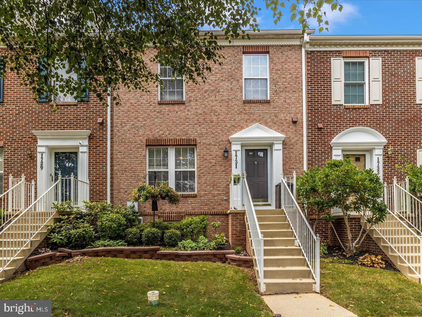 Located in sought after Dearbought, this lovely brick front home with beautiful hardwood floors throughout the main level, fireplace, LR, Formal DR, eat in kitchen, 42" kitchen cabinets, finished basement with brand new full bath, private parking pad and street parking, home faces common area for additional privacy. Lots of community amenities, great commuter location, close to routes 26/15/70/270 and convenient shopping locations! Tax record does not reflect additional square footage in finished basement.