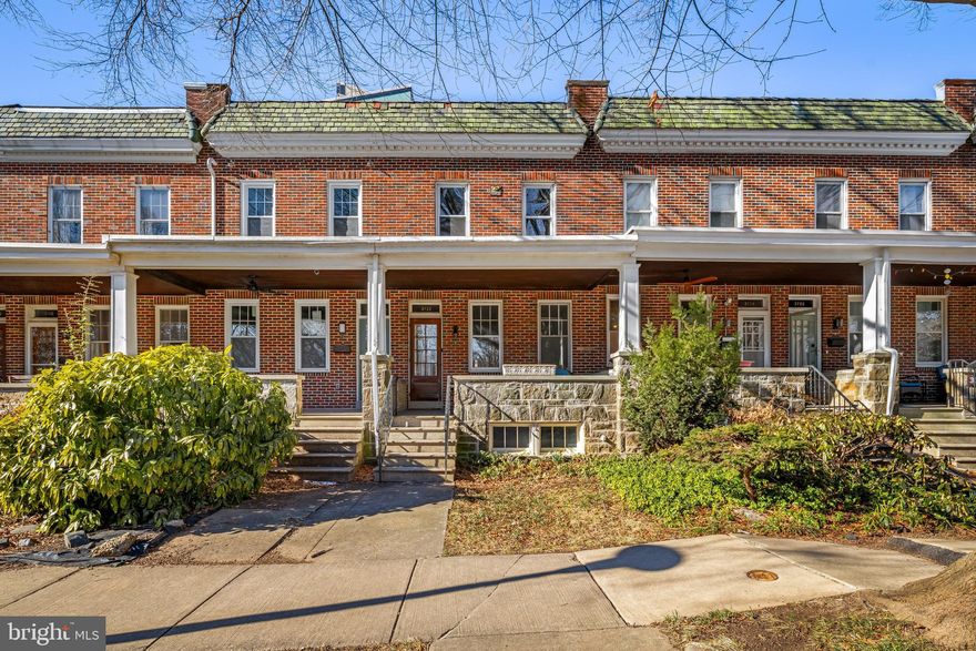 3722 Tudor Arms fronts Wyman Park – 67 acres of walking trails, ball-fields, and open space. Magical front porch, inviting living room opens to dining room, eat in kitchen. Fully finished lower level with full bath, laundry and additional storage. Three bedrooms and a bath on second floor, property includes additional lot in rear of house – ideal for growing, grilling, and parking potential. Long-term sellers have truly cherish their time here and have been excellent stewards; they hope new buyers enjoy this fine property. Welcome!