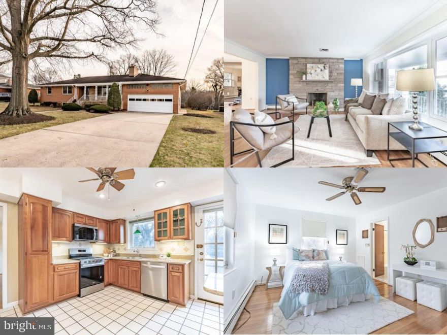 Rich in character, impressive in scale, and thoughtfully designed, this home located in a historic community delivers comfort, versatility, and elegance—far exceeding first impressions.

This residence exemplifies multi-generational living at its finest, blending gracious formal spaces with private retreats across multiple levels. The marble-floored foyer opens to hardwood floors, generous room sizes, and a natural flow enhanced by large windows and pleasant vistas. Formal living and dining rooms lead seamlessly to the updated kitchen or the family room, which provides direct access to the patio and large, flat rear yard.

The spacious living room features a traditional wood-burning fireplace and picture window, while the dining room easily accommodates large gatherings. The kitchen offers custom cherry cabinetry, marble countertops, stainless steel appliances, gas cooking, abundant counter space, and access to the patio, rear yard, and oversized two-car garage.

Three bedrooms and a bonus den are located on the main level, including a primary suite with private bath, and an updated hall bath. The full lower level greatly expands the living space with a massive recreation room featuring a raised-hearth fireplace, a large laundry room with storage and yard access, a third full bath, a fourth bedrooom, a walk-in cedar closet, catering/entertaining prep kitchenette, and a spacious utility room.

A delightful front porch—perfect for morning coffee or an evening aperitif—overlooks an expansive grassy front yard framed by mature shade trees and easy-care plantings. While charming at first glance, the home is far grander in size than it appears, offering exceptional space and flexibility. The outside is thoughtfully landscaped and ready for your next gathering.

With direct access to the George Washington Memorial Parkway, Route 1, and I-495, commuting into Washington, DC, National Landing, the Pentagon, and Downtown Alexandria is efficient and predictable.

The home sits within a genuine community setting—tree-lined streets, established neighborhood character, and proximity to parks, trails, and the Potomac River create a peaceful environment that feels removed from the rush of the city while keeping everything within reach. Residents enjoy easy access to Old Town Alexandria, Del Ray, local shops, dining, and waterfront recreation, all contributing to a strong sense of connection and lifestyle quality.