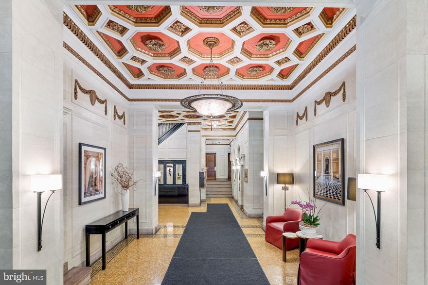 A charming one bedroom one bathroom on the Square in the prestigious 1830 condominium tower. A spacious condo with high ceilings, oversized windows, stunning french white oak floors, solid wood doors and a classy renovated bathroom with stall shower. Additional highlights include large in-unit washer dryer, , central HVAC, expansive wall space and attractive moldings. Without a doubt - A rare one bedroom on the Square. You can't get more convenient than this -- walk into the building from the Square and right into your condo without taking an elevator.  A terrific primary residence or Pied-e-Terre. 

Nestled along the south side of Rittenhouse Square, 1830 was the first high-rise on the Square. Designed by Philadelphia architect Frederick Webber in 1912, this grand dame is widely considered one of the finest examples of classical French architecture in the region. Today, residents of the intimate building enjoy full-time doorman and elevator operator service.