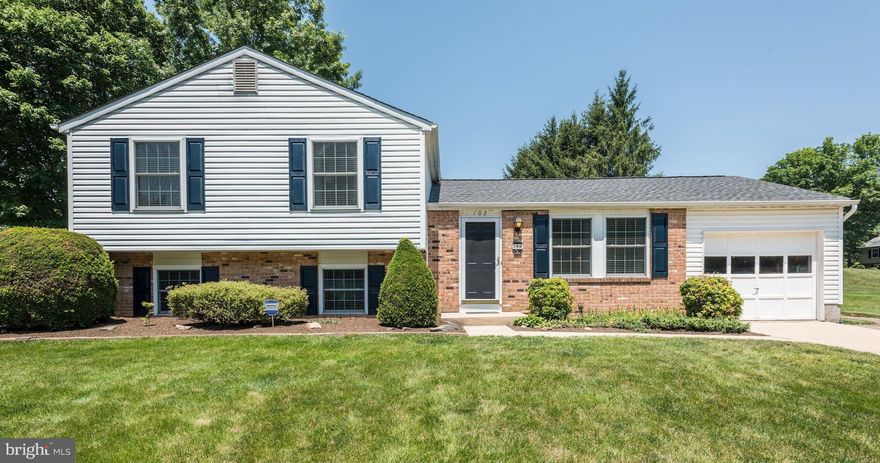 Adorable split-level home in West Riding w/ many updates. Hardwood floors throughout main level. Updated kitchen with quartz counter tops. Lovely sun-room off kitchen w/ access to paver patio. 3 bedrooms, w/ a possible 4 bedroom in lower level. Updated master & hall baths w/ granite counters. Family Room w/ fabulous built-in cabinets. Other updates include: roof, windows, carpet, heat pump/AC.