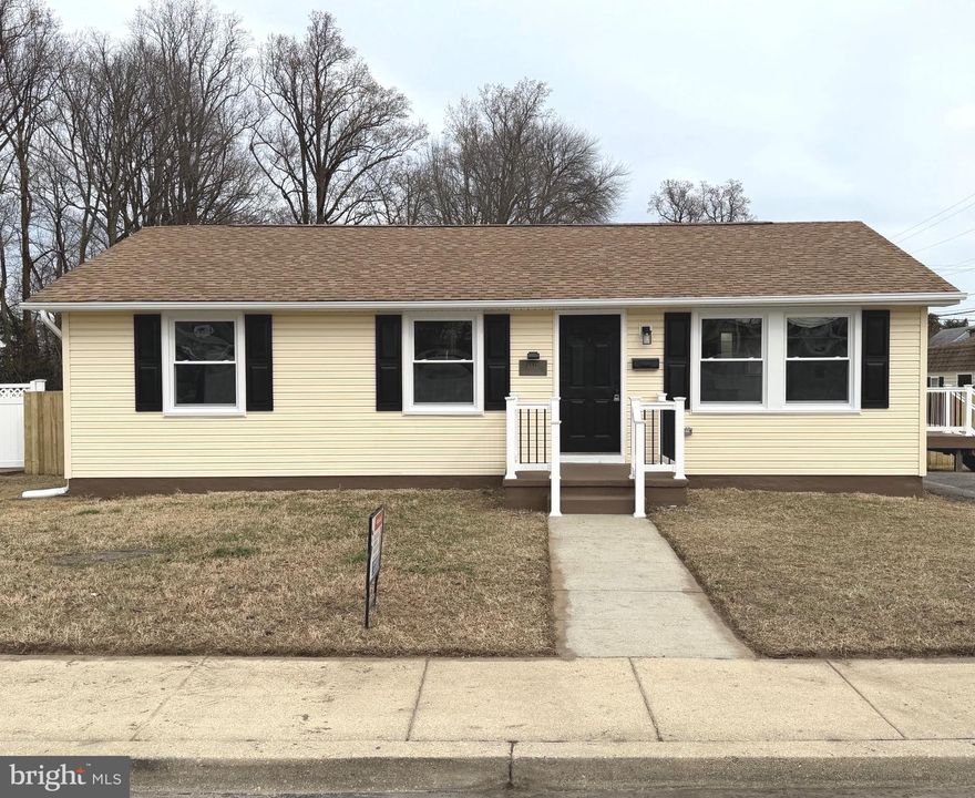 Beautiful brand-new renovation. New paint, trim, flooring, doors, and hardware. New kitchen includes quartz countertops with tile backsplash and stainless steel appliances.Both full bathrooms have ceramic tile and black hardware and fixtures. Large open greatroom with access to spacious side deck for outdoor enjoyment. New washer and dryer. This is truly a turn- key home. A large shed and second large shed/garage potential and circular driveway for additional parking space. The home is located on a corner lot  in a water privileged neighborhood with community beach and boat ramp. Free one year warranty in addition to all the manufacturers warranties. Easy commute to Baltimore and close to major highways and shopping. Come see this beautiful home before it sells - you won’t be disappointed.
