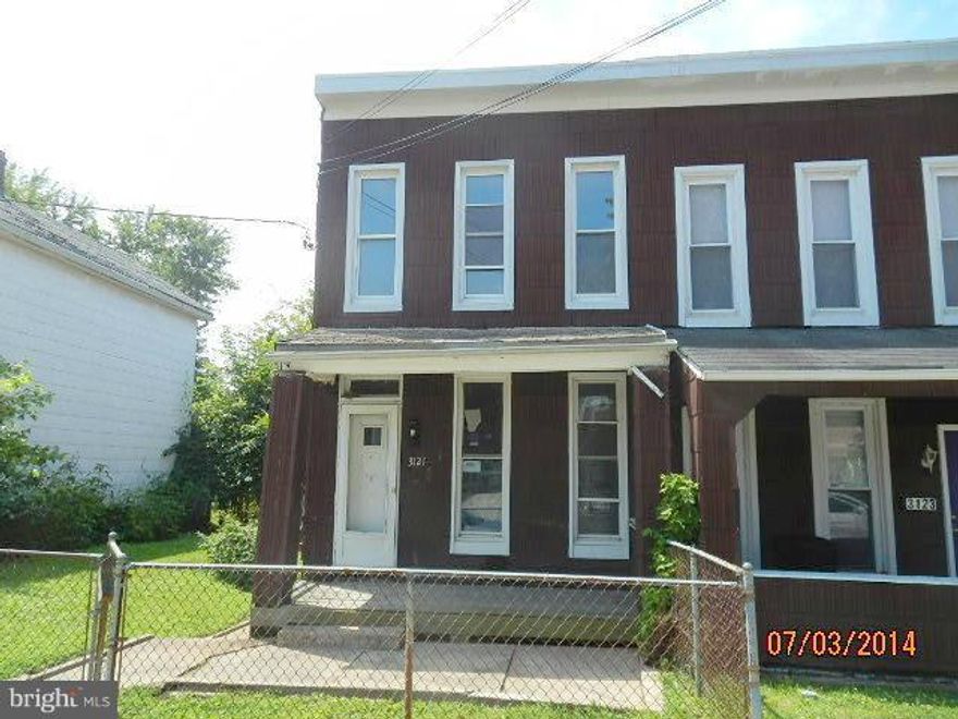 Fannie Mae Homepath Property!  Wonderful chance to own this sunny end of group home.  Enjoy eat in kitchen, wood floors, and full basement.  The second bath adds extra convenience.  Use the ample corner lot for summer fun and barbeques.  A great find in this price range.  Located just minutes from Downtown Baltimore and offers easy access to I-95 and local shopping.