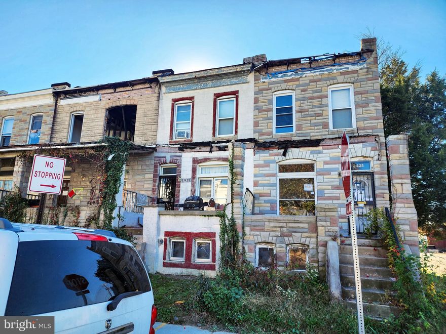 ONLINE AUCTION: Bidding begins 12/11/2023 @ 10:00 AM. Bidding ends 12/13/2023 @ 6:50 PM. List Price is Suggested Opening Bid. Deposit: $5,000.

This 2-story porch-front townhouse, subject to foreclosure, is situated in the Coppin Heights/Ash-Co-East area. The property is conveniently located near Easterwood Park and offers easy access to W North Ave, a major traffic artery.