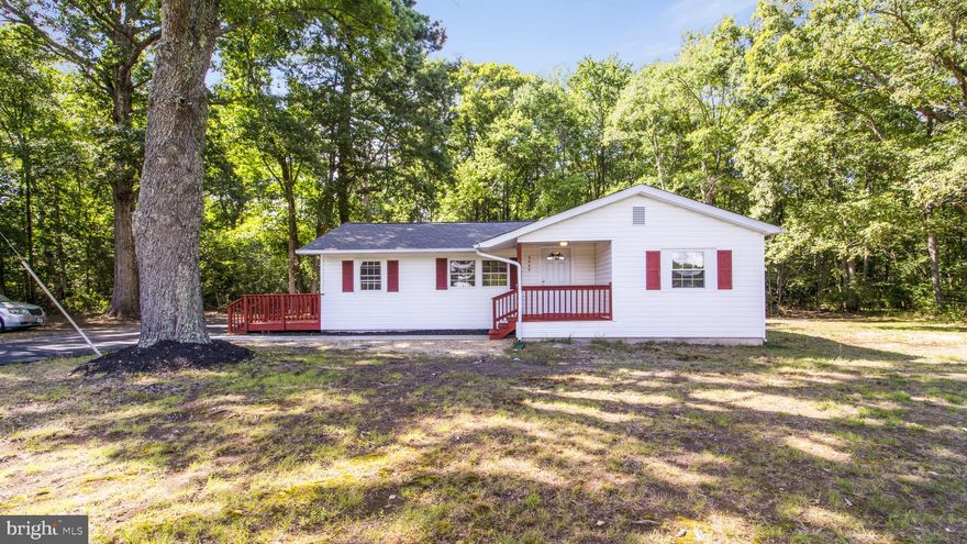 Welcome to this cute rambler nestled into a beautiful 1 acre lot. The home has gone through a total upgrade. Everything inside and outside the house is brand new. The upgrades include, new roof, new siding, new windows, new asphalt driveway with new concrete pathway as well. Inside, the home has new HVAC, new well pump and pressure tank, new flooring, new kitchen & bathroom. Everything is new! This single level provides luxury living with the kitchen that has custom cabinetry, quartz countertops,  and new SS appliances. There are three spacious bedrooms and one full bathroom that's brand new as well. Geographically, the home is in a good country setting but still not far away from the highways and the shopping malls. This is a must see!