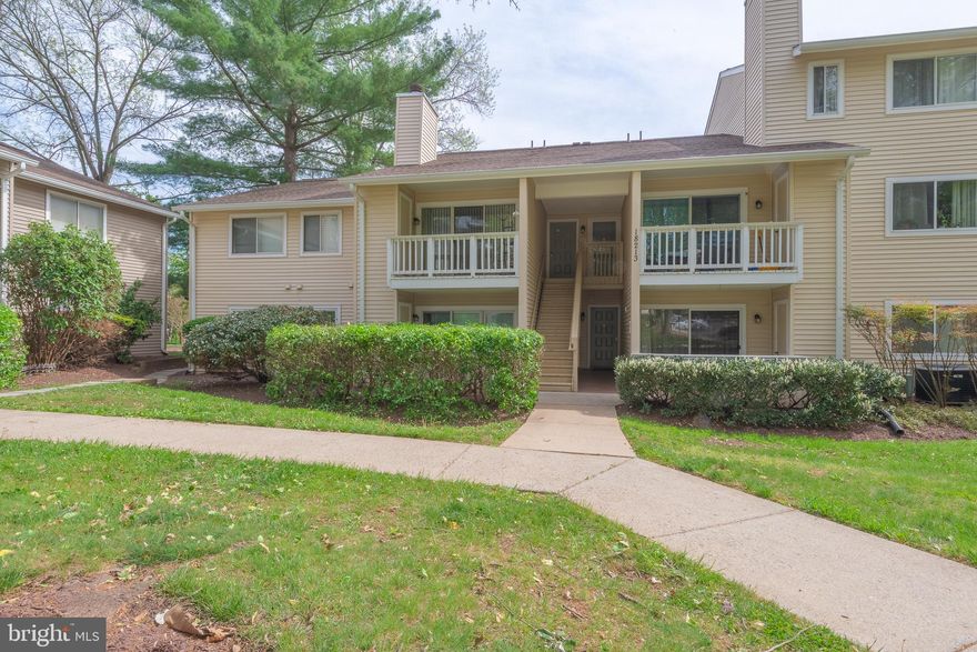 This very clean, updated and well-maintained 1st floor condo features 2BR 2BA, freshly painted, engineered vinyl plank flooring, updated kitchen with granite counter tops slider door with etched glass leads to private patio & ample storage plus washer/dryer in unit.
Enter the foyer and living room area with a wood burning fireplace, then into the separate dining room and kitchen, then down the hall to a full bath, bedroom 1 of 2 then into the master bedroom with it’s own separate bath. Close to shopping, schools, restaurants, I-270, Rte 200 and more.