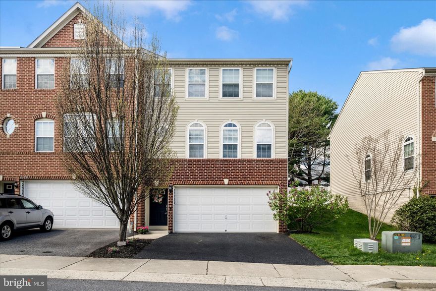 Open House- Sun, Apr 12 @ 12:00 PM - 2:00 PM! Experience the feel of a custom-built home without the long wait! Over $60,000 in premium upgrades in the sought-after Magruders Overlook community. This 2,100 sq ft. brick-front end unit townhome is bathed in natural light, thanks to five additional windows added by the owner as an original upgrade. The open-concept main level is designed for both relaxation and entertaining, featuring a cozy double sided gas fireplace and a gourmet kitchen anchored by a granite island and a bright adjoining dining area. Powder room located on the main level adds additional convenience. Every detail has been refreshed for a modern aesthetic, with a comprehensive 2022 renovation that introduced stylish LVP flooring, oak wood stairs, and updated fixtures throughout. The upper level serves as a private retreat, offering two bedrooms and a spacious owner’s suite complete with a walk-in closet and a spa-like bathroom featuring a jetted soaking tub. Additional living space awaits in the finished basement, which includes a full bathroom and garage access. Peace of mind comes standard here, with a brand-new HVAC (2025) and a recently replaced roof, water heater, and gutter guards (2023). A manual 2 car garage with fresh paint (2026) + driveway adds plenty of parking. Situated on a quiet dead-end street, the home overlooks a neighborhood playground and common area, perfect for outdoor play. The Magruder Branch Stream Valley Park trail is just down the street while Ridge Plaza and Damascus shopping center are just around the corner. Ideally located for education, the property is assigned to the highly-rated Damascus High school (8/10) which is less than a mile away and John T Baker Middle School, only a quarter mile away. Don't forget to check out the 3D tour, ariel shots, floor plans and video links!