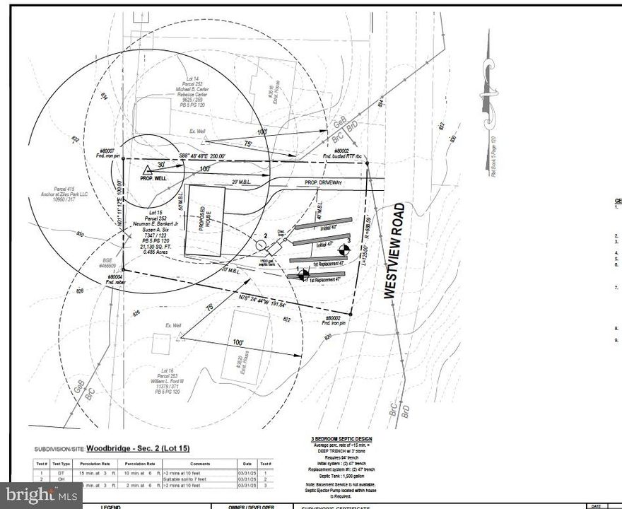 SEE VIRTUAL TOUR FOR A VIDEO GREAT LOCATION south of Westminster proper and moments from 26. This deep half acre lot affords privacy with a  rear tree line.  PRIVATE CUL DE SAC  Well is in place and the lot is ready to build once  minor engineering is completed establishing  exact home to be built.  
You can use your plans or ours or your builder or ours.
Sellers are experienced in home building and can help guide you through the process.