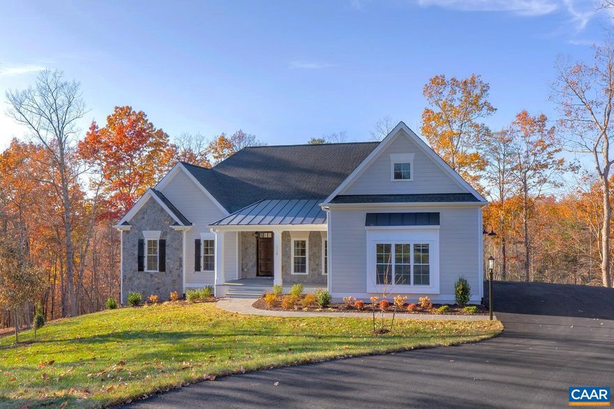 Presale Newport in a stunning, established section of Glenmore. The Newport, on this private, 1.10 acre wooded homesite includes finished basement Rec Room, two bedrooms, Full Bath, Bar and terrace level outdoor entertaining space. This striking home features local, natural stone and a custom mahogany entrance door. The 'Newport' plan offers an open floor plan with a stunning Great Room that boasts a cathedral ceiling and tons of windows to maximize natural light. Large screened porch with vaulted ceiling and stone outdoor fireplace. Quality built 2x6 exterior walls, custom mahogany front door, R-19 insulation, and Trex Deck. Kitchen includes painted maple cabinetry (white, gray, etc. shaker style), granite countertops (also in owner's suite), and much more. Photos are of previously built model home.,Granite Counter,Maple Cabinets,Wood Cabinets,Fireplace in Family Room,Fireplace in Great Room