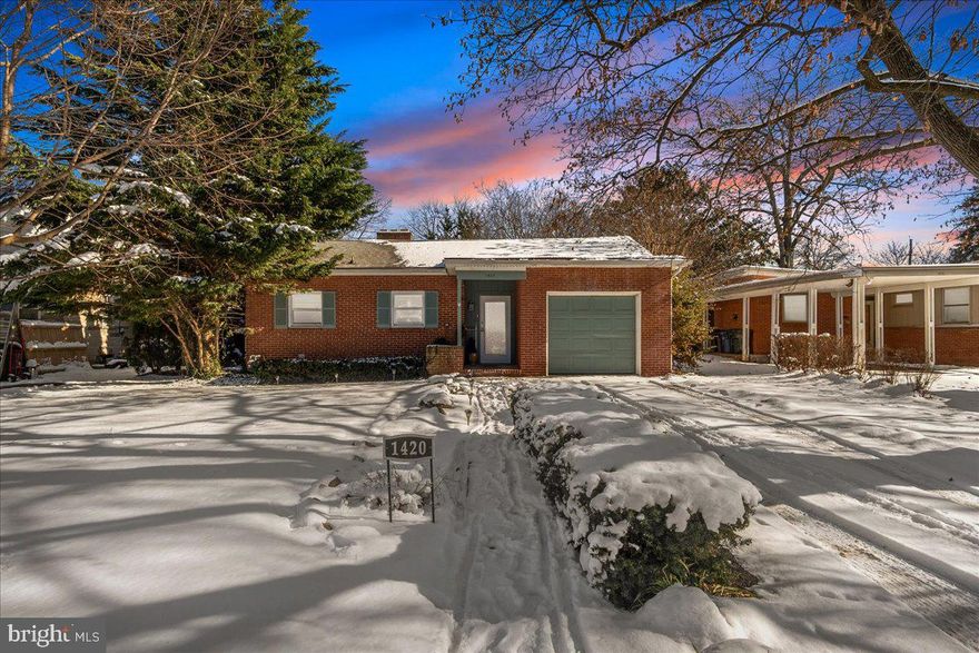 Super Cute North End Rancher;  Front Door opens into an open foyer area between the garage and kitchen and open sunroom in back.    Decent size kitchen, 3 bedrooms, 2 full bathrooms (one on main, one in basement), 2 fireplaces, laundry room is off the kitchen leading to the basement stairs.  Full basement not really "finished" but does have a full bathroom.  Full Garage - deep/room for storage or workbench.     Back Yard - Private Garden Like with Brick Patio and large trees.   Natural Gas Heating/So WARM!!!!   Close to all conveniences/shopping/medical etc.    BEING SOLD STRICTLY AS-IS.