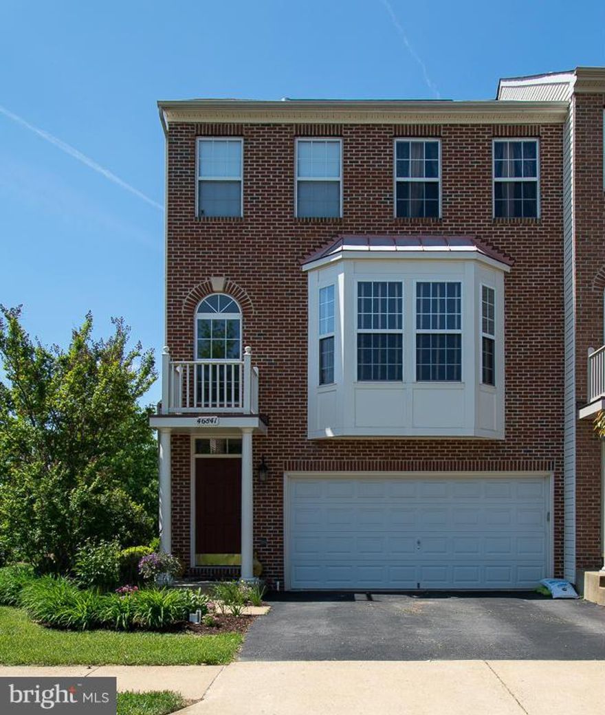 Brick front Spacious, Light Filled, End Unit. 3 lvl town home, open floor plan. 3 BR, 2.5 BATH, 2 Garage, Large Trex Deck, In ground sprinkler system. New Carpets, new energy efficient HVAC , granite counter tops, huge center island, Cherry Cabinets, ultra quiet SS dishwasher. IDEAL Commute close to 7, 28, Ffx Co Pkwy, 267. Mins to new silver line metro, friendly community with blue ribbon schools