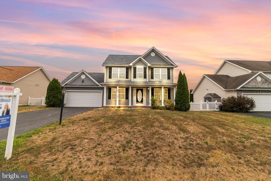 This beautifully presented home is situated in the peaceful Webber Springs community in Inwood, WV, where traditional architecture meets modern living. The main level features durable luxury vinyl plank flooring and elegant crown molding, enhancing the space with a touch of sophistication. This home includes three bedrooms, two and a half bathrooms, and a generous two-car garage, perfectly blending comfort with functionality.

The kitchen is equipped with stainless steel appliances, a breakfast bar, and a delightful breakfast room framed by a bay window that offers views of the lush backyard. The family room provides direct access to the back deck and expansive yard, making it an ideal spot for cozy family gatherings. The separate dining room, adorned with wainscoting and a chair rail, is perfect for formal occasions and adds a classic element to the home.

Also on the main level are a convenient home office and a half bathroom. Upstairs, the primary bedroom serves as a private sanctuary with a large walk-in closet and an ensuite bathroom featuring a soaking tub, separate shower, and double sinks. Two additional well-lit bedrooms share a full bathroom and are thoughtfully arranged for family use.

The property's highlight is the fully fenced, flat backyard, providing a secure space for both relaxation and entertainment. This area is great for various outdoor activities, reinforcing the home's appeal for family-oriented living.

Located within the highly regarded Berkeley County Schools district, this home promotes a strong community feel. It is conveniently close to local dining, shopping, and entertainment options, with nearby parks and recreational facilities adding to the quality of life. This residence is not just a peaceful haven but also a gateway to the vibrant local culture and amenities of Inwood, presenting an excellent opportunity for those seeking a mix of suburban tranquility and modern convenience.