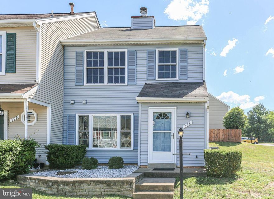 End unit townhome ready to go! This two bedroom two and half bath townhome has been freshly painted throughout, great for first time homebuyer or investor.  Brand New HVAC system installed 2023. Laminate hardwood floors, wood burning fireplace and fenced rear yard with shed. All this and convenient community mins. to Centreport Parkway exit I95 and VRE lot off Leeland Rd.