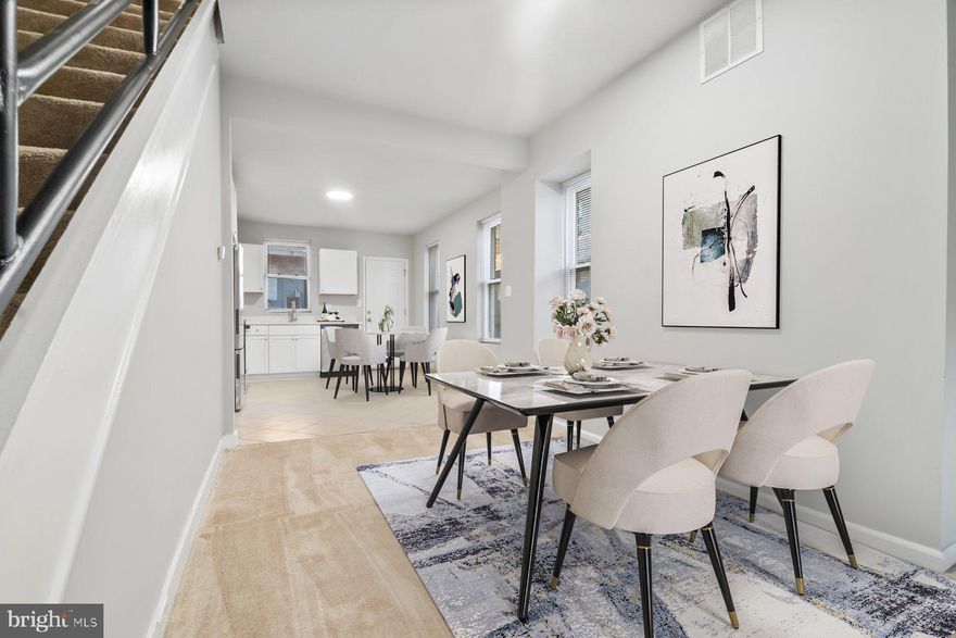 This newly remodeled three bedroom, one bath is located on a community lighted street with much to offer. The unit has been recently remodeled and has a very open feel. On the first floor is a nice sized living room, kitchen and dining room. On the second floor there are three spacious bedrooms, a full bath and plenty of closet space. There is a partially finished basement that can be used for a private den or fourth bedroom. The kitchen has all new stainless appliances to include a refrigerator, stove, microwave, dishwasher and disposal. There is a nice fenced in backyard and plenty of off street parking. Make an appointment to see today!