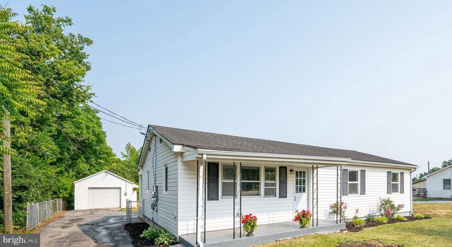 This inviting ranch style home presents an exceptional opportunity for comfortable one level living with modern convenience. Boasting 2 bedrooms and the potential for a 3rd bedroom or a versatile office/den, this residence offers spaciousness and flexibility.

Both of the 2 full bathrooms feature tile flooring and upgraded finishes, enhancing the overall quality of living. The primary bedroom delights with a walk-in closet, providing ample storage space.

Step inside, and you'll find a fully renovated interior with Luxury Vinyl Plank (LVP) flooring, creating an elegant yet easy-to-maintain ambiance. The heart of the home, the kitchen, showcases soft-close cabinets, gleaming quartz countertops, and top-of-the-line stainless steel appliances, making meal preparation a true delight.

Enjoy the outdoors on the covered back patio or unwind on the welcoming covered front porch. The fully fenced back yard provides privacy and security for your outdoor activities.

With a lot size of 0.63 acres and no HOA restrictions, this property opens up exciting possibilities for commercial use. However, please conduct buyer due diligence to explore this potential fully.

Conveniently located on RT-11, this home offers easy access to I-81, making commuting a breeze. Explore the neighboring states of Virginia and Maryland for shopping, dining, and more.

Don't miss out on this unique opportunity to own a fully renovated home with modern amenities and the potential for a variety of uses.