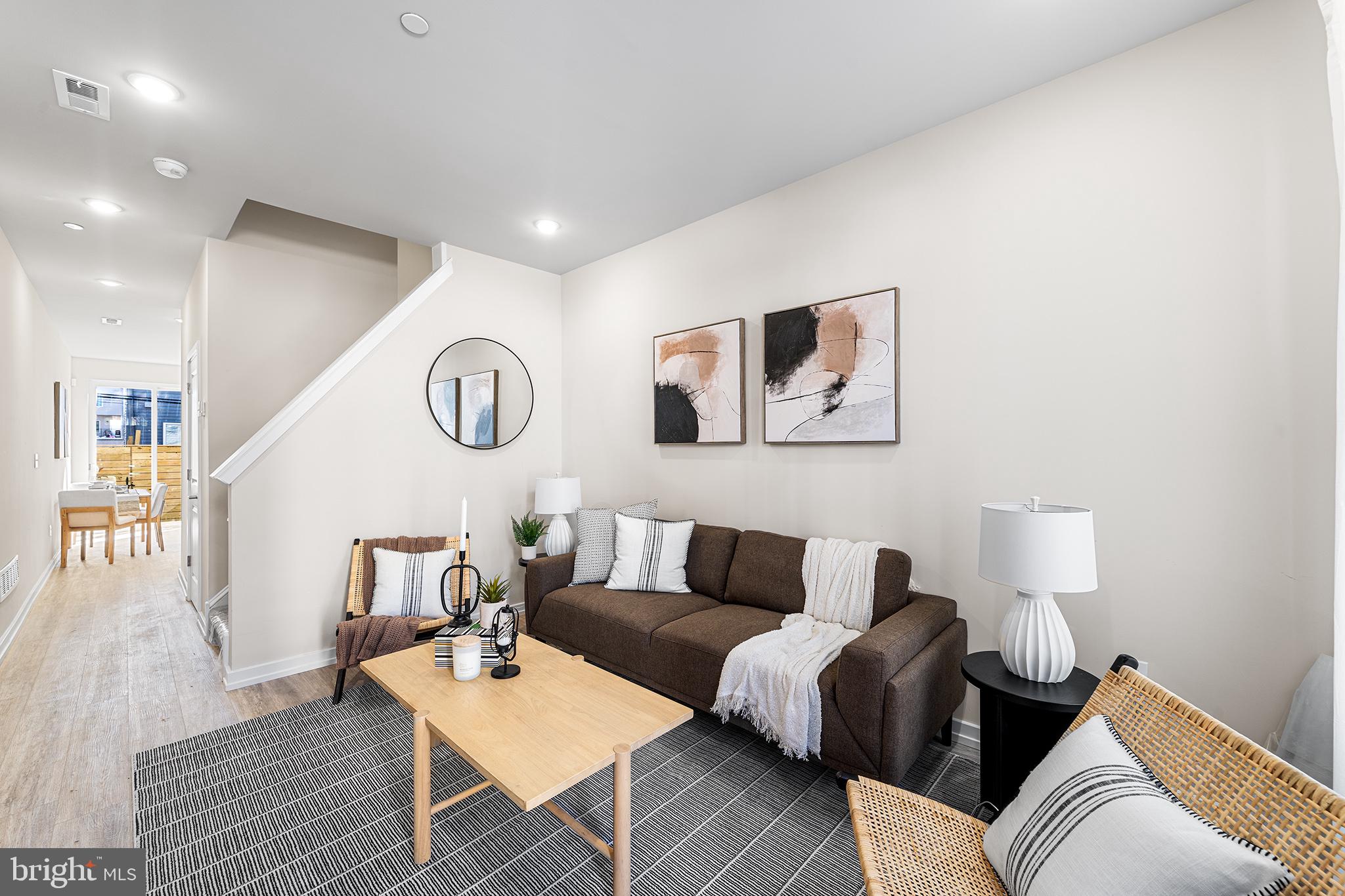 This brand-new, 3-level townhome is a perfect blend of modern design and thoughtful details, waiting for its very first owner. Located in the heart of Philadelphia’s 9th & Hartranft neighborhood, the home greets you with a charming brick facade—imagine adding your personal touch with window garden boxes!
Step inside the sun-drenched living room featuring durable and stylish Durato Antigua LVT flooring, creating the perfect backdrop for movie night, family game time, or festive holiday gatherings. Just beyond, the gourmet kitchen is a budding chef’s dream, boasting Frigidaire stainless steel appliances and gleaming white quartz countertops. A door leads to the backyard and patio—a tranquil retreat ideal for grilling and relaxing after a busy day in the city.
The second floor offers three generously sized bedrooms and two full baths showcasing elegant finishes, including a Kohler toilet, vanity, and Sterling tub.
Extra details include a washer and dryer hookup on the main level, HVAC, and recessed lighting.
This property is a part of the Turn the Key Initiative, which helped people who have never owned a home or have not owned a home for three years to achieve home ownership. This also includes a 10-year tax abatement, 1-year builder warranty and access to multiple grants.
Make your dream of owning a home a reality and schedule a showing today!
*Photos are of model home