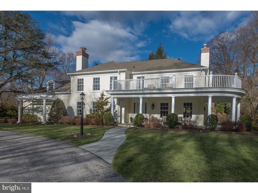 EXQUISITE, elegant property, meticulously maintained, loaded with charm.  Extensive recent renovations of the highest quality by the current owner, with great attention to detail.  Located in a private setting on a beautifully landscaped 0.81 acre lot on a desirable cul-de-sac street, this home is tastefully decorated and has beautifully proportioned light-filled rooms with wonderful flow for entertaining.  Beautiful hardwood floors, custom millwork, lovely architectural details.  First Floor:- Welcoming entrance hall with large coat closet.  Powder room with hand-stenciled wallpaper.  Formal living room with wood-burning fireplace and doors to patio overlooking side yard.  Formal dining room with hand-painted Venetian plasterwork and French doors leading to rear patio.  Library/den with wood-burning fireplace and beautiful built-in cabinetry with shelving, file drawers and all that is necessary for a working office.  Gourmet kitchen with granite countertops, large island with Viking 6-burner stove top, convection oven, heating drawer, microwave, 2 sinks, 2 dishwashers, Sub-Zero refrigerator, wine fridge, breakfast bar, attractive 42" cabinets some glass-fronted.  The kitchen is open to both the breakfast room with French doors leading to rear patio, and the spacious family room with gas fireplace ? a most attractive focal point with stone surround and custom built-in cabinetry.  Laundry/mud room and set of back stairs complete the first floor.  Second Floor:- Hallway has a door to large balcony.  Elegant master bedroom suite with private sitting room with 2 large walk-in closets, spa-like bathroom with radiant heat floor, claw foot free-standing bathtub, double vanity, shower with beautiful glass tiles.  Bedroom 2 with private bathroom and "barn door" to large closet with California Closets shelving.  Bedroom 3 shares a Jack & Jill bathroom with Bedroom 4, a lovely spacious room with attractive window seat that can also be reached via the back stairs.  Walk-up attic with excellent storage.  Lower Level:- Finished lower level with attractive stone outside entrance.  Beautiful bathroom.  This large space is currently used as a media room and a playroom.  Ample storage.  Additional separate entrance leading to 2-car attached garage.  Full house generator.   There is NO SIGN at the property