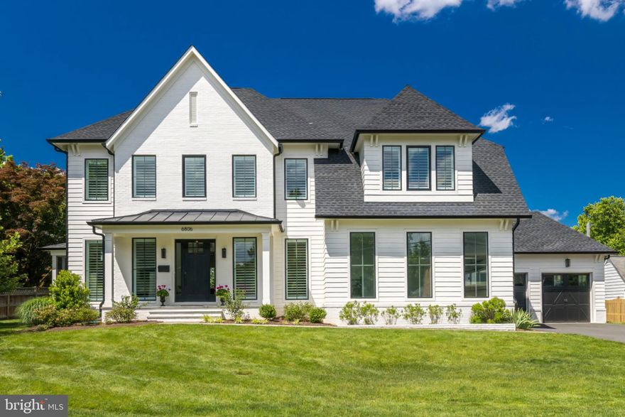 Welcome to 6806 Tennyson Drive in the heart of McLean, VA!  This incredible home is a spacious retreat, offering 6 bedrooms and 6.5 bathrooms spread across approx. 5,956 luxurious square feet.  Set on a generous lot of approximately 0.28 acres, this property is the epitome of comfort and style.  The home features a rare four car garage, providing plenty of space for your vehicles and storage needs.  As you step inside, you'll be greeted by a charming porch. Inside you will find inviting living, family, and dining rooms, each designed for both formal entertaining and laid-back relaxation.  The family room opens up to a screened-in porch, creating a wonderful outdoor retreat.  This screened-in porch is the perfect spot for enjoying the beautiful weather or hosting gatherings with friends and family.  The kitchen is well-appointed with a cooktop, double oven, an island, and a pantry for all your storage needs.  The butler's pantry adds a touch of elegance, providing a seamless flow for hosting and entertaining.  A main level study/bedroom with full bathroom offers a convenient work from home option.  The primary bedroom boasts two spacious walk-in closets and a private en-suite bathroom.  The remaining bedrooms are equally comfortable, with en-suite baths and walk-in closets.  The lower level offers additional space for fun and relaxation, with a recreational room, a wet bar, large gym, full bath and spacious bedroom.  The property's prime location puts you in close proximity to central McLean, offering easy access to the area's amenities. Whether you're looking to enjoy the local dining scene, explore nearby parks, or take advantage of the shopping and entertainment options, this home puts you in the perfect position to experience the best of McLean living.  The home offers easy access to Tysons Corner, GW Parkway, and the Dulles Access Road, plus short commutes to Franklin Sherman ES, Longfellow MS, and McLean HS.   Don't miss the chance to call this exquisite property your new home.