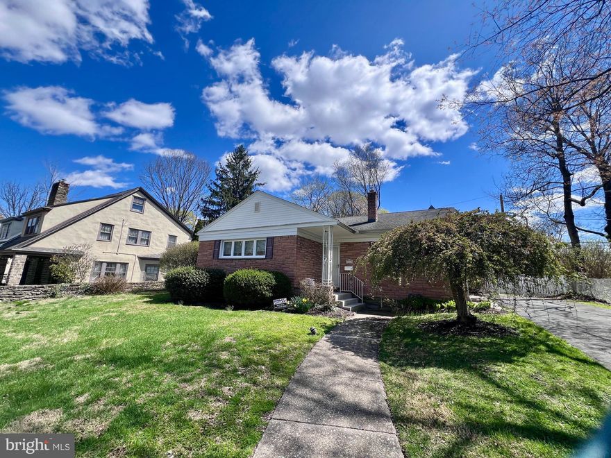 **Photos coming Soon** Fantastic Unique home in mature tree lined neighborhood of Elkins Park. This two bedroom home has many original features like curved walls and floor to ceiling windows providing ample natural light. Remodeled kitchen with shaker cabinets and terrazo inspired backsplash. The large living room with its original hardwood floor and wall of windows overlooking the backyard connects to the dining room is the perfect space for entertaining. The primary bedroom is spacious with plenty of closet space. A full bath and secondary bedroom finish off this one floor living. A basement off the kitchen has a cedar closet, plenty of storage space, utilities, laundry and a quarter bath. The fenced in backyard is the perfect space to enjoy the outdoors, garden and have room for your pets to roam. This amazing neighborhood is full of charm and whimsy, with easy access to main roads, shopping, dining, parks and more.