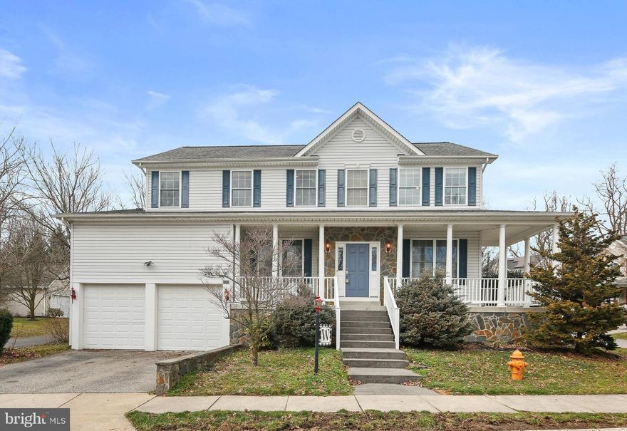 **OFFER DEADLINE set for Sunday 2/4 at 4pm. Offers will be reviewed shortly after deadline time** Welcome to this inviting 4 Bedroom, 3 Full Bath Home in the sought-after community of Ema’s Manor located on a cul de sac with NO CPRA Fee!   Enter the home from the covered, extra-large front porch to the soaring 2-story foyer and notice gleaming hardwood flooring that continue through most of the Main level. To the right is the Living Room and then the Dining room with plenty of windows for natural light. To the left of the Foyer are French doors leading to a Home Office. Straight ahead, the well-appointed kitchen awaits, featuring an Island with double-pendant lighting, large pantry, and stainless steel appliances including a double oven, and built-in microwave.  Sliding doors from the breakfast area lead to the deck and rear fenced-in yard, perfect for entertaining friends and family. Off the kitchen is the Main Floor Family room featuring a stone surround, wood burning fireplace and offering more space for hosting family gatherings. A Full Bath and access to the Two Car garage round out the Main Level.  Make your way upstairs to the bright and airy Primary bedroom with vaulted ceilings, plenty of natural light, hardwood flooring, walk-in closet, and Primary bath with a soaking tub, double vanity and walk-in shower, ensuring privacy and comfort. Three additional bedrooms with ample closet space, a Full Bath with Tub shower combination and convenient upper-level laundry are attractive features of this home. The enormous lower level with walk-up stairs to the rear yard and a full bathroom rough-in is ready for your personal style! Add a bathroom, recreation room, exercise space or kids study area if desired. This home is close to commuter routes, dining, shopping and an abundance of walking trails and green spaces that Howard County is famous for. Don’t Miss It! - Sellers would prefer a 2 month rent back.