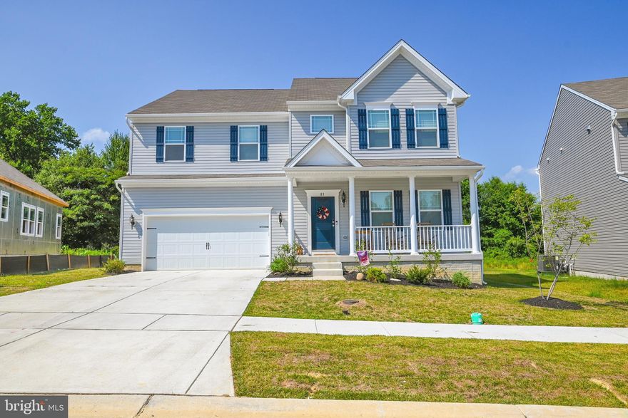 This stunning, almost-new property at 83 Chase Circle in Elkton, MD offers nearly 3,000 square feet of above-grade living space, featuring 5 spacious bedrooms and 4.5 luxurious baths.  The heart of the home is the expansive, upgraded kitchen, boasting an abundance of cabinets, high ceilings, and modern lighting, making it perfect for culinary enthusiasts and gatherings. The main floor includes a convenient half bath and a bright, open living area with elegant finishes throughout.  Upstairs, you'll find 5 generous bedrooms, including a primary suite, and a laundry room for added convenience. The fully finished basement, approximately 1,000 square feet, includes one of the full baths and offers versatile space that could serve as an additional bedroom or an in-law suite.  This home is loaded with premium upgrades, including top-of-the-line cabinets, stylish lighting fixtures, and high-quality flooring. The thoughtful design and layout make it ideal for both comfortable living and entertaining guests.  Situated in a desirable new construction community, this property is close to main roads and shopping, providing easy access to all the amenities you need. The sellers are relocating due to a job transfer, offering you a unique opportunity to own this exceptional home.  Don't miss your chance to own this beautifully upgraded, nearly new home in a prime location.