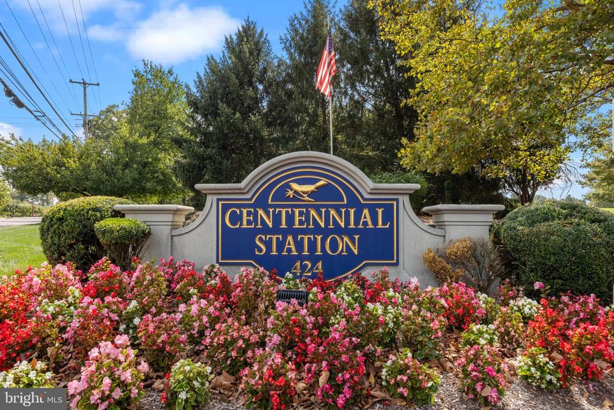 Discover the perfect blend of comfort and community in this beautifully updated 2-bedroom, 2-bathroom first-floor condominium at Centennial Station, one of the area’s most desirable 55+ communities. The home features a spacious, modern kitchen with soft-close drawers and an abundance of cabinet storage, and just off the kitchen is a dining room, perfect for entertaining. Stylishly updated bathrooms complete the move-in ready layout, including a large walk-in shower in the primary bathroom. The primary bedroom boasts both a walk-in closet and an extra-large additional closet, while the second bedroom also offers generous storage. An additional storage closet is conveniently located just off the living room, where floor-to-ceiling windows and a patio door with storm door bathe the space in natural light and open onto your private patio. Step outside your door and into a lifestyle full of opportunities. Swim year-round in the sparkling saltwater indoor pool, stay active in the fully equipped gymnasium, or relax with a book in the library. Meet friends in the game room with billiards, ping pong, air hockey and foosball, or enjoy a hand of cards in the dedicated card room. Outdoors, stroll the walking paths, gather at the gazebos and barbecue areas, play shuffleboard, relax by the fountain or take in one of the many shows and events in the grand ballroom. With affordable monthly fees, ample parking, and a location close to shopping and dining, this home offers more than just a place to live—it offers a lifestyle you’ll love. For added peace of mind, the property also comes with an HVAC warranty that may be continued by the new homeowner.  Showings begin shortly—don’t miss this opportunity to experience Centennial Station for yourself! This is a NO DOG community (with the exception of licensed service animals) Cats are ok. 55+ however only one resident must be 55  years old or over and others can be 19+ years or older.