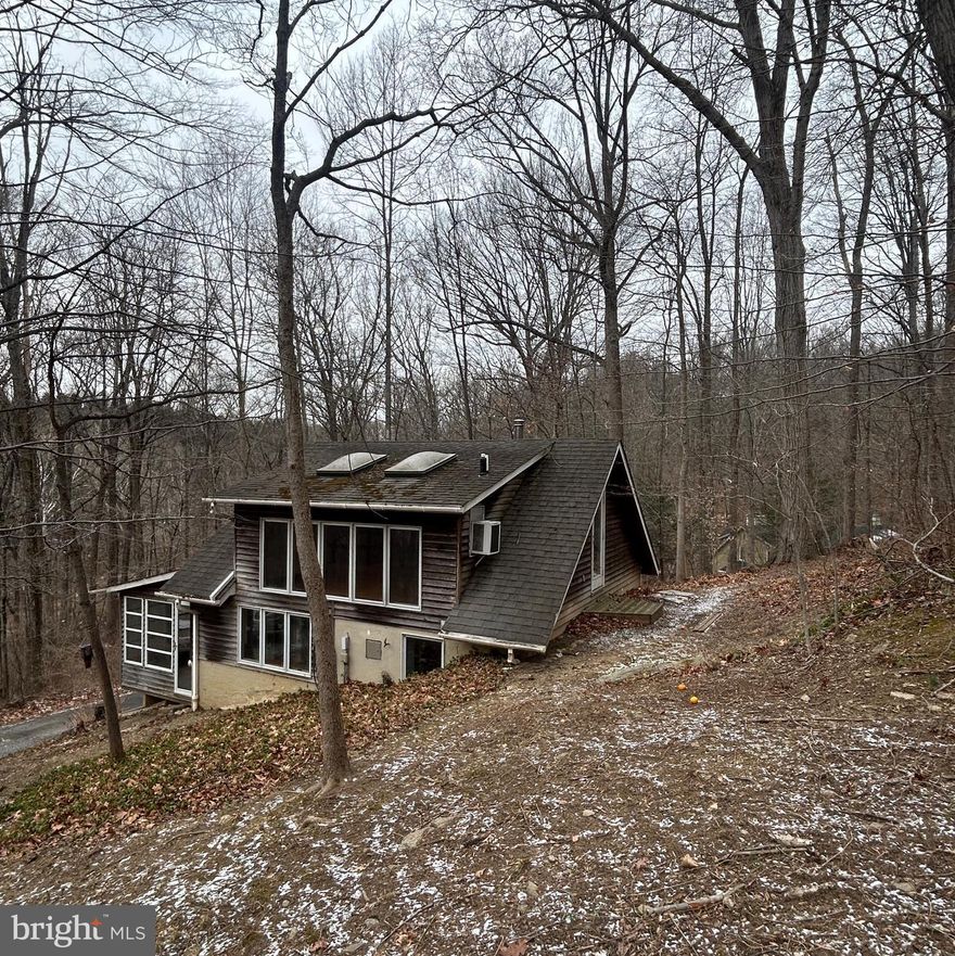 Welcome to “The Eyrie” at Broad Run— a custom-built, passive solar home set into a hillside on 4+ acres,  overlooking the Broad Run Creek valley and rolling hills beyond.  Thoughtfully designed for energy efficiency, the home’s earth-sheltered construction helps naturally regulate heating and cooling year-round.  

Inside, an open floor plan showcases post-and-beam construction, abundant natural light, a sleeping loft, library, and ample storage. The first floor features ceramic tile floors, an eat-in kitchen, living room, bathroom, laundry, and generous storage closets. Upstairs, the loft offers hardwood floors, floor-to-ceiling windows, skylights, track lighting, and a ceiling fan for added comfort.

Additional highlights include a wood stove for warmth and ambiance, a sunroom ideal for relaxing and connecting with nature, a direct-vent propane heater, and a window air conditioner for efficient cooling. Infrastructure is in place with a new well pump and holding tank, a septic system designed to accommodate future expansion, a paved driveway with ample parking, and a large storage shed.
If you are looking for an "investment", house was rented for $1850.00 and you can have someone live there while your new house is being built on the property.  

Peaceful, private, and surrounded by nature—yet still convenient to towns, shopping, and public transportation—this unique retreat truly checks all the boxes. Come experience it for yourself! 
Professional photos coming on 1/16/2026.