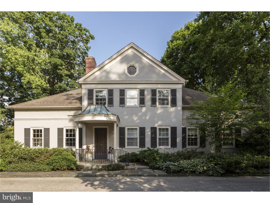 How often do you have the luxury to have the option to truly move right in? Here is your opportunity! We are extremely proud to present one of Wyndmoor's finest properties. 60+ year old custom colonial that lives like new construction beautifully sited on just over 1/2 acre. Lush, spectacular, mature landscaping creates a truly private setting, combined with the ultimate walking convenience to Chestnut Hill shops, restaurants, schools and trains. Fabulous, light-filled floorplan, architectural details, impeccably maintained. Features include a warm, welcoming entry hall, formal living and dining rooms, two fireplaces, hardwood floors, gourmet kitchen/family room and a sunroom opening onto a large flagstone terrace that will knock you out. Wonderful master suite, with built-in cabinetry, large, walk-in closet, killer master bath with steam shower and radiant heat. Three additional bedrooms, two and a half baths complete this home that is an absolute gem, in a very desirable location, which is not to be missed.