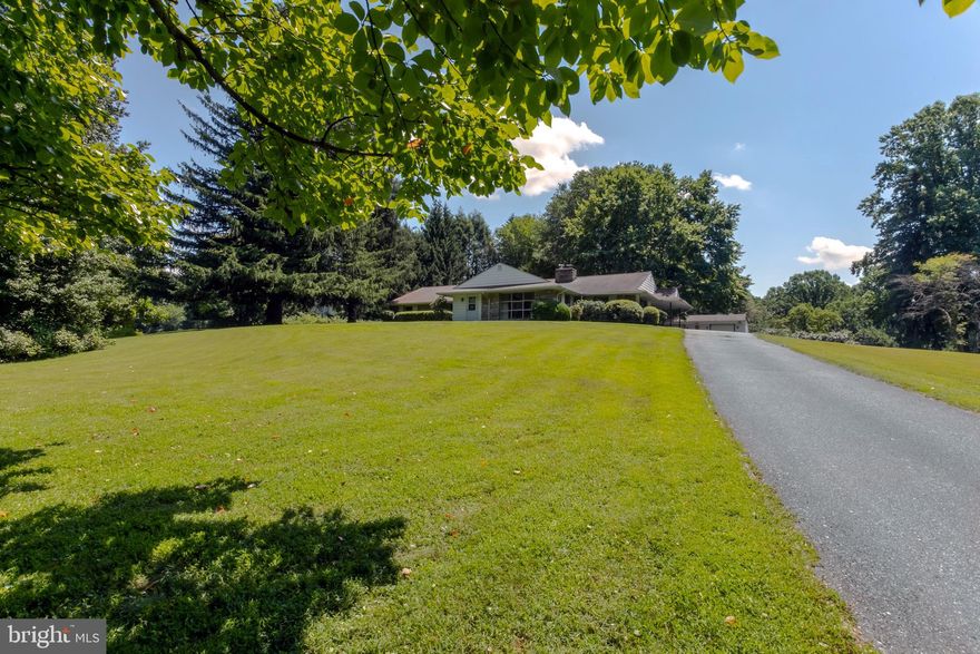 A very rare opportunity in Marple Township that doesn’t come around very often!  This exceptionally constructed 2650 square foot ranch home sits on 2 acres of land.  The possibilities are endless.  Are you looking for one level living on a beautiful piece of land?  Builders- are you looking to do a renovation and add a 2nd story for optimal resale?  Contractors/mechanics/car lovers- would you like to renovate a home for your family and take advantage of the huge oversized 2 car garage?  This home is off the beaten path, yet close to everything!  This home is being sold as is and is an exceptional opportunity for many different scenarios. The property has mature trees, gorgeous open space and sits nicely off the road.  The interior of the home offers large room sizes and tons of natural light throughout.   Make your appointment today!!