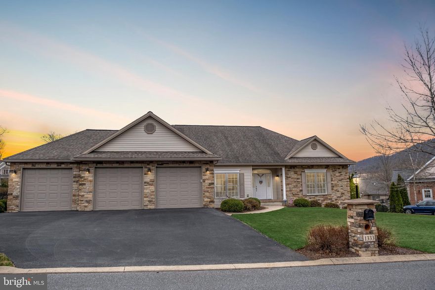 Welcome to this stunning light and bright 4-bedroom, 3.5-bath ranch located in the desirable Park View Heights Estates in Bellefonte! This beautifully designed home boasts an open floor plan, perfect for modern living. The nicely appointed kitchen features Corian countertops, ample cabinetry, and a charming breakfast area that seamlessly flows into the spacious living room and sun-drenched sunroom—ideal for relaxing or entertaining. The expansive owner’s suite is a true retreat, offering dual closets, a large soaking tub, and plenty of space to unwind. Two additional bedrooms on the main level are joined by a Jack and Jill bath, providing convenience and privacy. The lower-level walkout basement expands your living space with an additional living room, a private bedroom, and a full bath, plus a large unfinished area—perfect for storage or future customization. Enjoy the fenced-in yard, ideal for pets or outdoor activities, and a 3-car garage offering plenty of storage and parking space. This home truly has it all—space, style, and a prime location. Don’t miss the opportunity to make it yours!