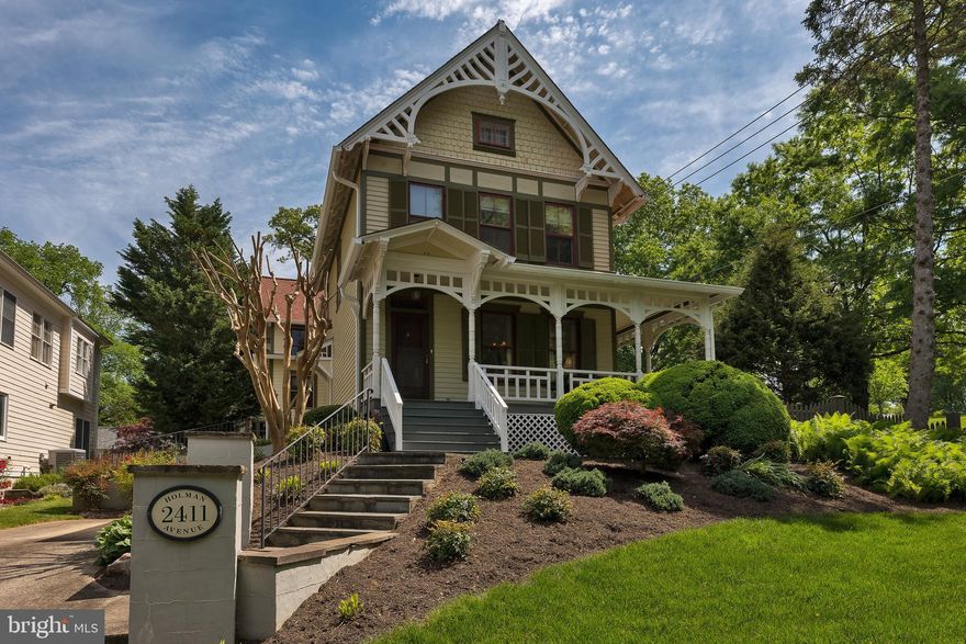 Restored and beautifully maintained Queen Anne Victorian home located in the historic part of Forest Glen just off the Beltway in Silver Spring.  There is nothing quite like it.  AVAILABLE FOR JULY MOVE-IN.  The main level features formal living and dining rooms with classic hardwood floors and wood burning fireplaces with period moldings and brilliant natural light throughout. Open kitchen with updated appliances, cabinets, and countertops and an eat in breakfast area.  Fantastic great room with gas fireplace added to the home. All doors lead to a large beautifully landscaped yard with gardens, patio, and picket fencing - Perfect for entertaining.  The upper level has four bedrooms including the primary and two full baths.  A fully finished attic is another level up and provides additional living or storage space.  Utility Basement with washer and dryer.  Storage throughout.  Plenty of parking with driveway and attached one car garage plus street parking. Montgomery County Schools.  Steps to the Forest Glen Metro and other public transportation. Minutes to 495, Holy Cross Hospital, NIH downtown Silver Spring and Bethesda. Pets on a case-by-case basis. Long term lease preferred.  Professionally managed. This incredibly unique home won't last!