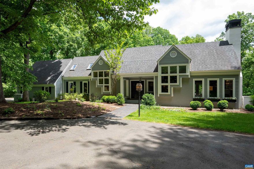 .NEW IMPROVED PRICE   Architect designed contemporary  with natural light filled rooms opening to wonderful outdoor living spaces on a cul-de-sac in the quiet Ivy Neighborhood of Spring Hill. This beautiful home features a first floor master suite with a spa bathroom, three additional bedrooms and baths, plus a private study or home office with a full bath, formal living room with fireplace and dining room. The blue and white chef's kitchen has a Viking gas range, Viking refrigerator, new Bosch dishwasher, KitchenAid wall oven, granite counters, and opens to the spacious family room with stone fireplace, wet bar and stairway to second floor open loft. Double doors and abundant windows invite you out to terraces and lovely pool and pool deck. Perfect for entertaining. There is a fully conditioned two car garage off the kitchen. A terrace level guest or au pair efficiency quarters and recreation room complete the residence. The landscaped grounds offer mature plantings, an open yard, acres of woods and a creek to explore all in a magical private setting in the Heart of Ivy. Minutes to UVA and everything Charlottesville has to offer. Western schools.,Glass Front Cabinets,Granite Counter,Painted Cabinets,Fireplace in Family Room,Fireplace in Living Room