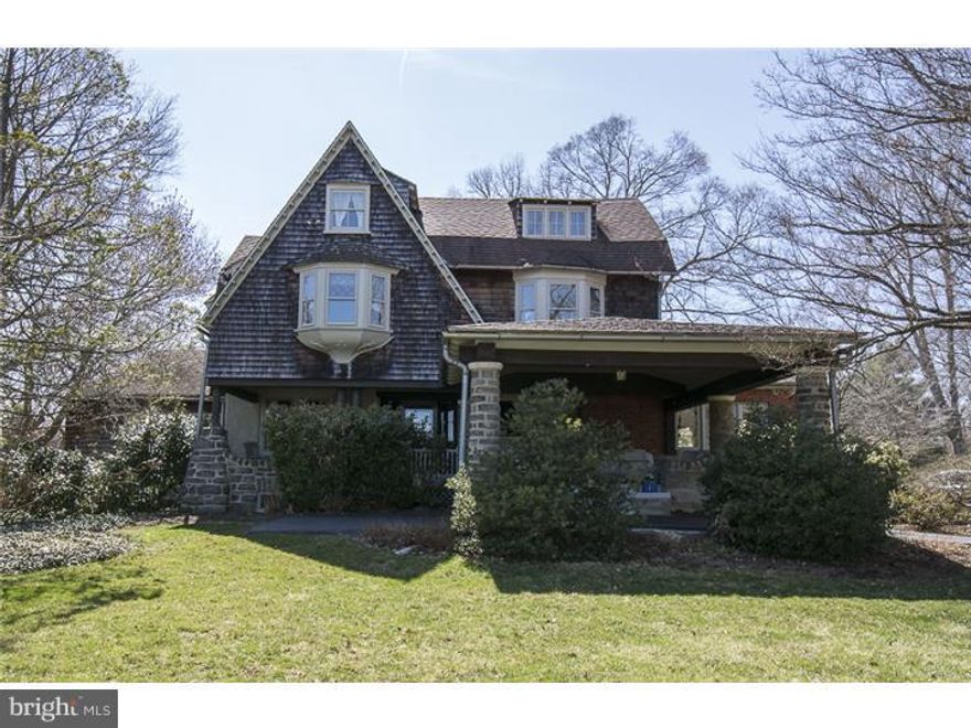 Remember when homes had beautiful, inviting porches, spacious rooms, large dining rooms & fireplaces?  This home has it all! You've driven by this once-in-a-lifetime property, now is your chance to own a bit of Wayne's history. The District of North Wayne is on the National Registry of Historic Places. Welcome to "Oak Knoll." This Walk-to Wayne 19th century home is one of the most interesting homes you will ever see, filled with elegance & distinction, rich in detail & seeped in history.  Park under the covered portico & be welcomed to the beautiful front porch offering you the opportunity to sip a lemonade & relax with family & friends.  From the gracious foyer with circular staircase leading to the second floor, to the Formal Dining Room with beautiful moldings & corner fireplace, this is the perfect setting to invite the family for an old-fashioned Thanksgiving dinner. From the Parlor with fireplace to the richly paneled walls of the Circular Family Room, you can recall another age in this solid 19th century home.  There is an additional Family Room, brimming with sunlight.  The Family Center (Kitchen) lets the soul of the home shine through & offers an attached Breakfast Room, perfect for dining or cozying up with a book and cup of tea.  The nostalgic Butler's Pantry conveniently stores cookware, dishes & staples.  The 2nd floor offers you a Master Bedroom, 5 additional Bedrooms, 2 Full Baths & a Laundry Room.  The bright 3rd floor has an additional space which could be used as bedrooms, office, teenage, or au-pair suites.  A Powder Room & cedar closet finish off this space.  This property offers distinctive architecture plus a phenomenal neighborhood.  Walk along the tree-lined streets to downtown Wayne, with its many restaurants, shopping, movie theater, library, schools & train station & every other imaginable amenity.  The home is exceptionally gracious, yet very comfortable ? there is nothing else out there like this.  This was the private residence of Herman Wendall.  Mr. Wendall was one of the early builders in the area. Come see this special home in the heart of Wayne, you will not want to leave! Home Warranty included, too!