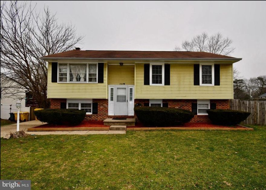 PRICE IMPROVEMENT! This Split Level home is located on a large corner lot in,  Open kitchen with black appliances.  From your kitchen walk onto the large deck overlooking the large fenced back yard.. Good for grilling or just relaxing. The  Dinning area is off of the Kitchen shared with the Living Room area.  All 3 bedrooms  and 1 full Bath are on the upper level. Lower level Family Room with 2 flex rooms that can be used as an Office, Fitness, Guest Room or whatever you like and 1 full Bath. The wood stove and 2 sheds in the backyard conveys. Great location! near local shopping, restaurants, BWI Airport, local parks and much more.