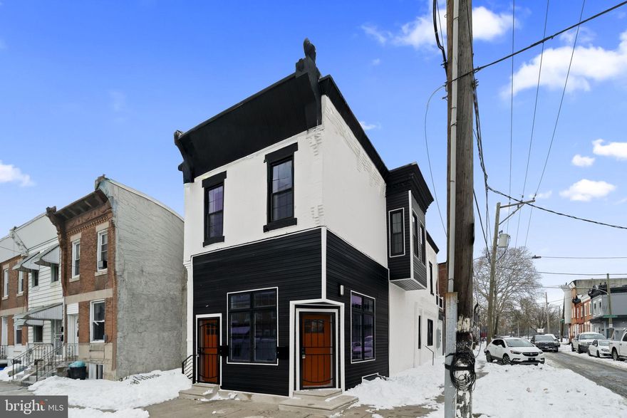 Newly renovated corner duplex located in the Strawberry Mansion section of Philadelphia. Each unit offers 2 bedrooms and 1 full bathroom, making this an ideal opportunity for owner-occupants or investors. The first-floor unit includes an attached garage for convenient off-street parking. The second-floor unit features a private deck located just off the primary bedroom—perfect for outdoor relaxation. Thoughtfully updated throughout and situated on a corner lot, this property offers strong rental potential and added functionality in a growing area.