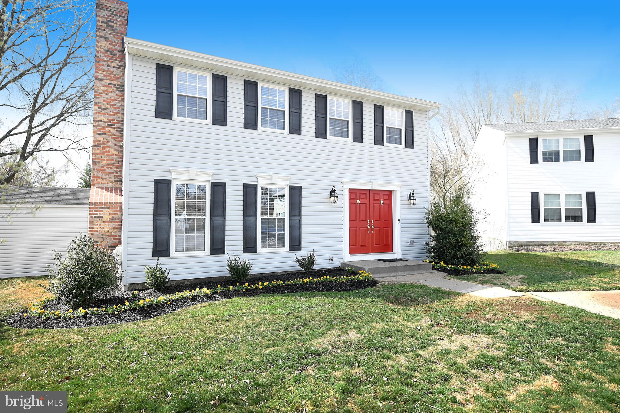 Nottingham Curb Appeal!!! 4BR 2.5 bath Colonial. The double front doors welcome all into this move in ready home! Spacious kitchen and casual breakfast/dining area with sliding doors leading to a covered deck and tree lined semi private backyard . Hardwood floors in the separate dining, front foyer, living room and a powder room round out the first floor. With hardwood throughout, the second floor offers a primary bedroom with full bath, 3 generous sized bedrooms and a hall full bath. Finished basement offers an open flex space, wood fireplace, storage and laundry. Updates include roof 2016 Siding and windows 2006, Paint and basement carpet 2021. 2-10 Home Warranty included.