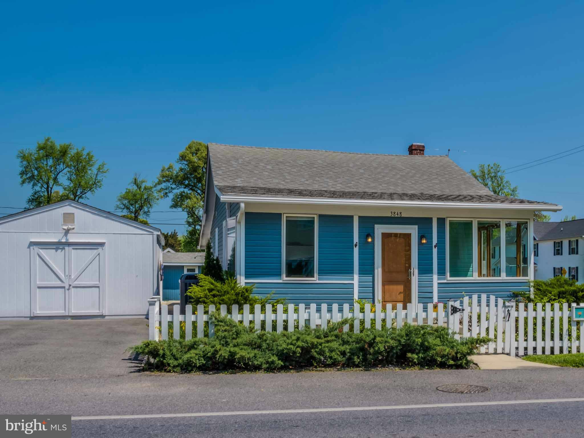 The beautiful totally renovated cottage is in North Beach. Only a few blocks from the Chesapeake Bay. Walk to Bay and take a stroll along the Boardwalk, spend some time on the beach or fishing on the pier. Once you enter you will see the character in this home that sits on three lots on the corner of 5th and Greenwood Streets. Just outside the town limits so the taxes are lower.