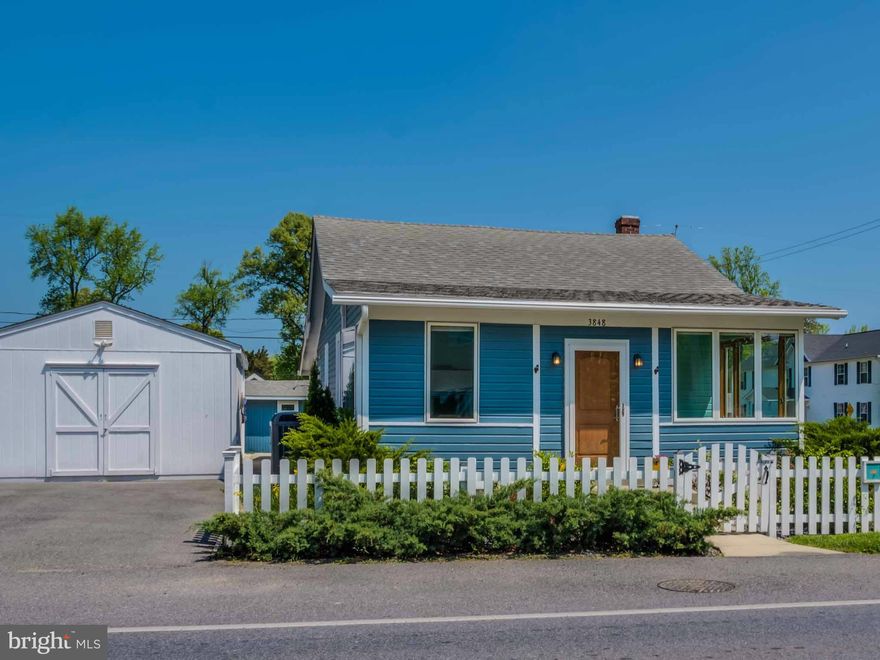 The beautiful totally renovated cottage is in North Beach. Only a few blocks from the Chesapeake Bay.  Walk to Bay and take a stroll along the Boardwalk, spend some time on the beach or fishing on the pier.  Once you enter you will see the character in this home that sits on three lots on the corner of 5th and Greenwood Streets.  Just outside the town limits so the taxes are lower.