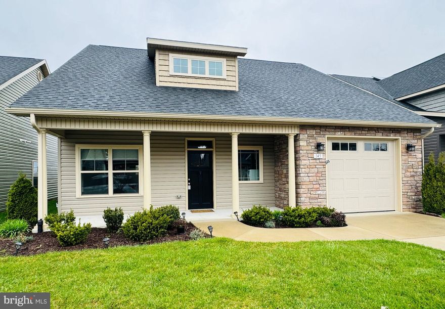 Welcome to 145 Doonbeg, located in desirable Cottage Glen, a 55+ community.  This well maintained home has recently been painted and offers several upgrades. This one-level living home offers 2 bedrooms and 2 full bathrooms.  This open floor concept has a bright functional kitchen with a large island, soft close cabinets and stainless steel appliances.  The primary bath has been upgraded to a walk-in tile shower and huge closet.  The backyard features a stone patio that offers a sun awning where you can enjoy dining or entertaining.