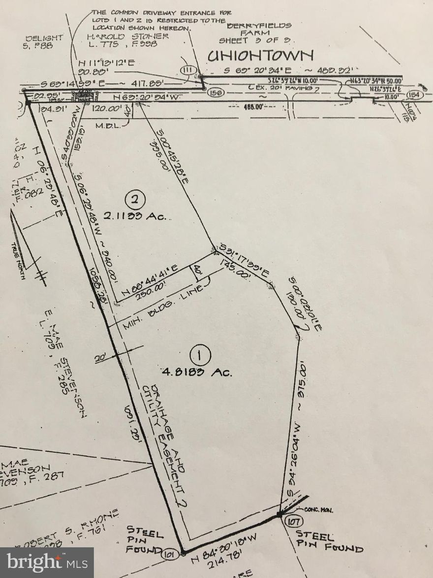BERRYFIELDS FARM - EXCEPTIONAL LOCATION for the COUNTRY ESTATE HOME.  Bring your floor plans and begin your dream. Overlooking  Berryfields Farm  on the National Historic Registry, these 2 RECORDED lots command a residence of quality and craftsmanship.  Enjoy the magnificent and peaceful country views.  Perk sites, well location and recorded plat verified in July 2021.  
Lot 1 & Lot 2  price of $460,000.00.
OR  separately:
Lot 1 / 4.88 Acres Tax ID 0702020246 @ $265,000.00.  
Lot 2 / 2.11 Acres Tax ID 0702020254 @$195,000.00. 
Conveniently located 15 minutes from Westminster, McDaniel College, Carroll County Regional Airport
and Business Park.  15 minutes to LifeBridge Carroll Hospital Center.
Recorded Plat upon request.  Appointment to be confirmed by listing agent before entering the property.
