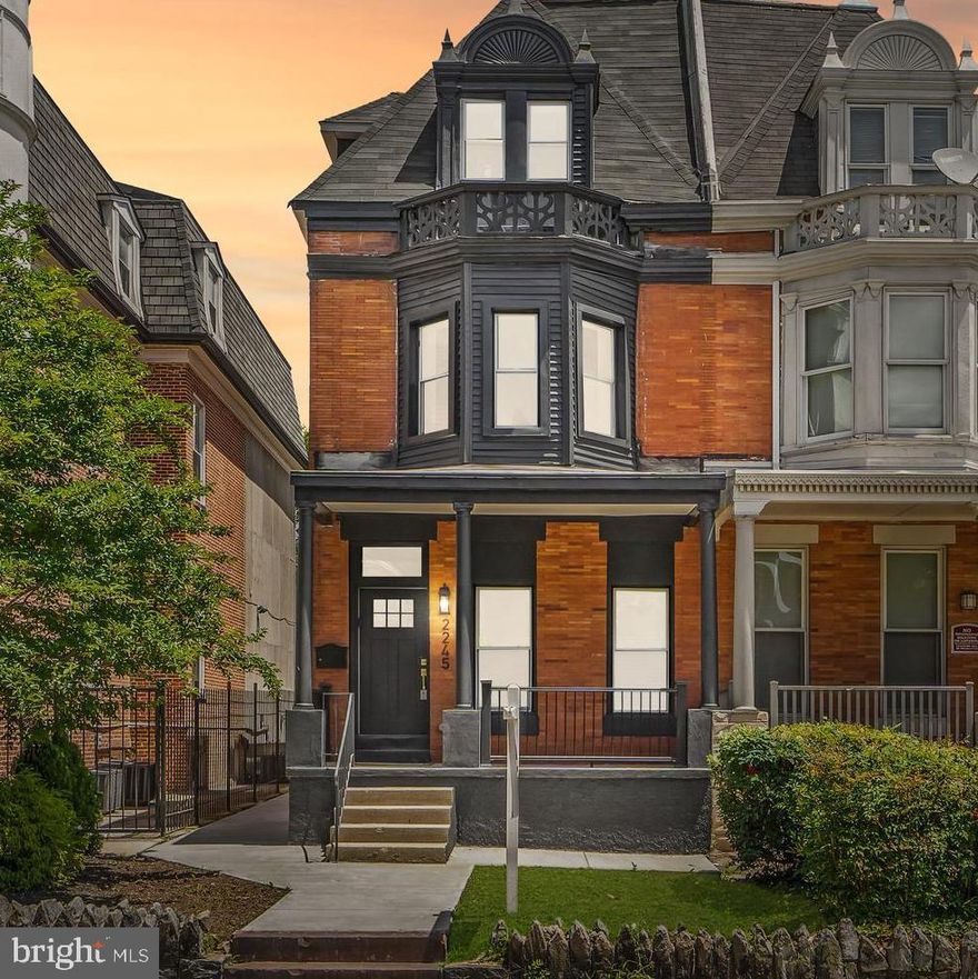 **$10,000 Vacant to Value Grant Available.**
Discover the elegance of Victorian architecture combined with modern amenities in this stunning semi-detached home, located in the highly sought-after Historic Reservoir Hill neighborhood of Baltimore. Offering over 4,320 square feet of meticulously finished living space, this residence is the epitome of luxury and comfort. 6 Bedrooms & 4.5 Bathrooms: Expansive living space ideal for large families or those who love to entertain. Open Floor Plan: Featuring a large living room, exposed brick, and a striking electric fireplace on the first floor. Gourmet Kitchen: Equipped with stainless steel appliances, quartz countertops, a 5-burner stove with microwave and hood, and a custom backsplash. A deck off the kitchen extends your living space outdoors. Owner's Suite: The upper-level sanctuary includes 2 walk-in closets, a 7-foot standing shower, and a soaking tub.  Second Suite: An additional full bath, and a bedroom. A convenient laundry room is also located on the second floor. Third Floor: Houses 3 additional bedrooms and a full bath, providing ample space for family or guests. Finished Basement: Features an extra bedroom, a full bathroom, and a cozy family room, perfect for movie nights or a guest suite. Recessed Lighting & High-End Fixtures: Every room is beautifully lit and appointed with quality finishes. 2-Car Parking Pad: Convenient off-street parking in a prime city location.
Additional Highlights: Prime Location: Close to downtown, fine dining, Forest Park Golf Course, Baltimore Ravens and Orioles stadiums, and within walking distance to Druid Hill Park. Druid Hill Park Amenities: Enjoy playgrounds, tennis courts, ball fields, athletic fields, a disc golf course, pool, basketball courts, greenhouses, picnic groves/pavilions, the Howard Peter Rawlings Conservatory and Botanic Gardens, a zen garden, urban greenway park, Jones Falls Trail, City Farms Garden, Safety City, and the Lakeside Loop Trail around Druid Reservoir. Fully Permitted Renovation: All new electric, plumbing, and dual-zone HVAC systems are installed in compliance with current building codes. This home is not just a place to live, but a lifestyle. Embrace the vibrant community, historical charm, and modern conveniences that make this property truly unique. Don’t miss out on the opportunity to own a piece of Baltimore’s rich history with all the comforts of contemporary living.