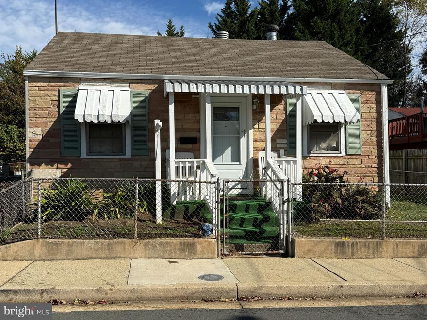 Amazing opportunity to own a single family home in popular Cherrydale for the price of a condo! No HOA! Endless possibilities to renovate, add-on, or tear down to make this home yours in a convenient and highly desirable area. A+ location near the metro, bus, shopping, dining and easy commuting. Driveway provides off street parking, storage in large shed in back, existing sunroom not including in living space, two bedrooms and one bath ready for your finishing touches. Roof is 10-15 years old and newer appliances. Original  hardwood floors and stone front facade give this home character without doing too much to move right in.