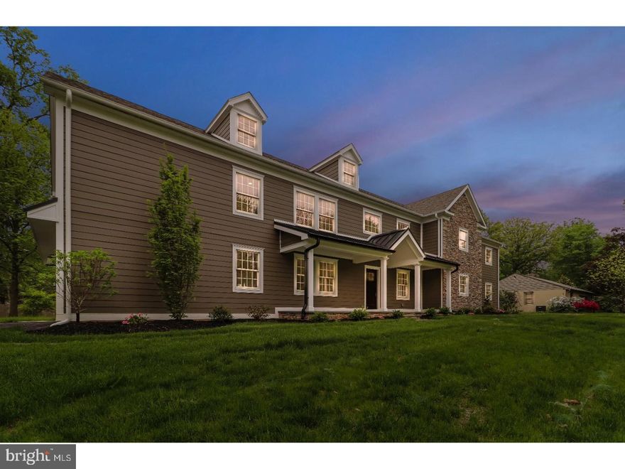 Welcome to 401 Red Fox in Wayne Pa, the heart of the MAIN LINE. A quiet street tucked away from all the hustle and bustle of Wayne and still close enough to walk to your favorite spots in town. All this in the award-winning T.E. school district!  The exterior of this luxury home is appointed with new Hardie plank siding and stone. A new Premium Bluestone walkway and the front porch surrounded by alluring Landscaping framing this exquisitely detailed home for that perfect curb appeal you deserve in a neighborhood of this caliber. You will not find this level of detail in any other home on the market. Upon entering this home you are greeted with an abundance of light.  Beginning with the dramatic entry accented with high ceilings and an intricately designed staircase, the home's interior flow is open and airy. High ceilings, lots of windows, hardwood floors, crown molding, wainscoting and a second-floor balcony overlooking the foyer, are some of the amenities that enhance this stunning home. Living space offers 4 bedrooms and 3.5 baths upstairs. The MASTER SUITE on the second floor will be your own paradise including a sitting room, walk-in closet appointed with California closet systems, full spa-like bathroom and a coffee bar built for a barista.   A formal living and dining room, a great room and a gourmet kitchen complete with a full VIKING appliance package that would make a world class chef envious with an entertaining area that will take your guests breath away, and a formal office. There are two separate zones for the HVAC systems. All this wrapped around a well-appointed SMART HOME capable of running your house from your phone or IPAD  from anywhere in the world.  Outside living is accented with an expansive covered patio. A yard big enough for a pool or friendly football game.  Enjoy proximity to all major routes and the finest public and private schools.  Feel free to call/text/email listing agent with any questions.  This house is truly in MASTERPIECE build for the most sophisticated Main Line family. This house is built to today's standards with the charm of old Main Line alure.  Sorry for the delays, Quality takes time! THIS HOUSE IS COMPLETELY NEW FROM THE FOUNDATION UP. ALL NEW PLUMBING, ELECTRIC, HVAC, DOORS, WINDOWS, TRIM, FLOORING, KITCHEN, APPLIANCES, LIGHT AND PLUMBING FIXTURES, SIDING, ROOF.  ALL NEW WITH A WARRANTY!