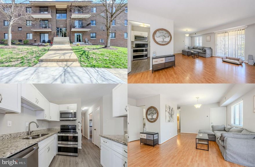 Discover the perfect blend of comfort and convenience in this beautifully updated 2-bed, 2-full bath condo in the desirable Edsall Terrace community! This upper-level unit boasts an expansive open-concept living and dining area, enhanced by sleek LVT flooring and flooded with natural light. Sliding glass doors lead to a private balcony retreat, ideal for morning coffee or unwinding after a long day. The modern kitchen is a chef’s dream, featuring gorgeous granite countertops, stainless steel appliances including a smooth top range with double ovens, and ample pristine white shaker style cabinetry for all your storage needs. The spacious primary suite boasts a lighted ceiling fan, huge walk-in closet, and updated ensuite bath with separate granite topped vanity area and tub/shower combo with spa toned tile. The second bedroom has easy access to the updated hall bath with a chic vanity and glass enclosed shower. A brand-new in-unit front loading washer/dryer adds to the home’s convenience. There is ample parking with 2 permanent resident parking permits available. Located in a peaceful community with an outdoor pool in an unbeatable location! Commuters will appreciate the easy Metro access, with a covered bus stop in the community, and Van Dorn Metro just minutes away, plus the close proximity to major routes. There are plenty of shopping, dining, and entertainment choices in every direction, enjoy the nearby parklands, or spend the day in Old Town Alexandria. Don’t miss out on this fantastic opportunity for a wonderful condo in a fabulous location!