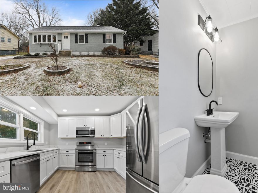 Brand new, completely renovated end of 2023! Home features 3 bedrooms and 2.5 bathrooms. Brand new kitchen with white cabinets, quartz countertops, and new stainless steel appliances. Brand new bathrooms with high end finishes! Completely finished basement that includes a family/rec room, full bathroom, fireplace and laundry/utility room. New flooring throughout! Brand new deck, large patio, shed and large rear fenced yard. Brand new roof, fascia, soffit and gutters! Owner/listing agent.