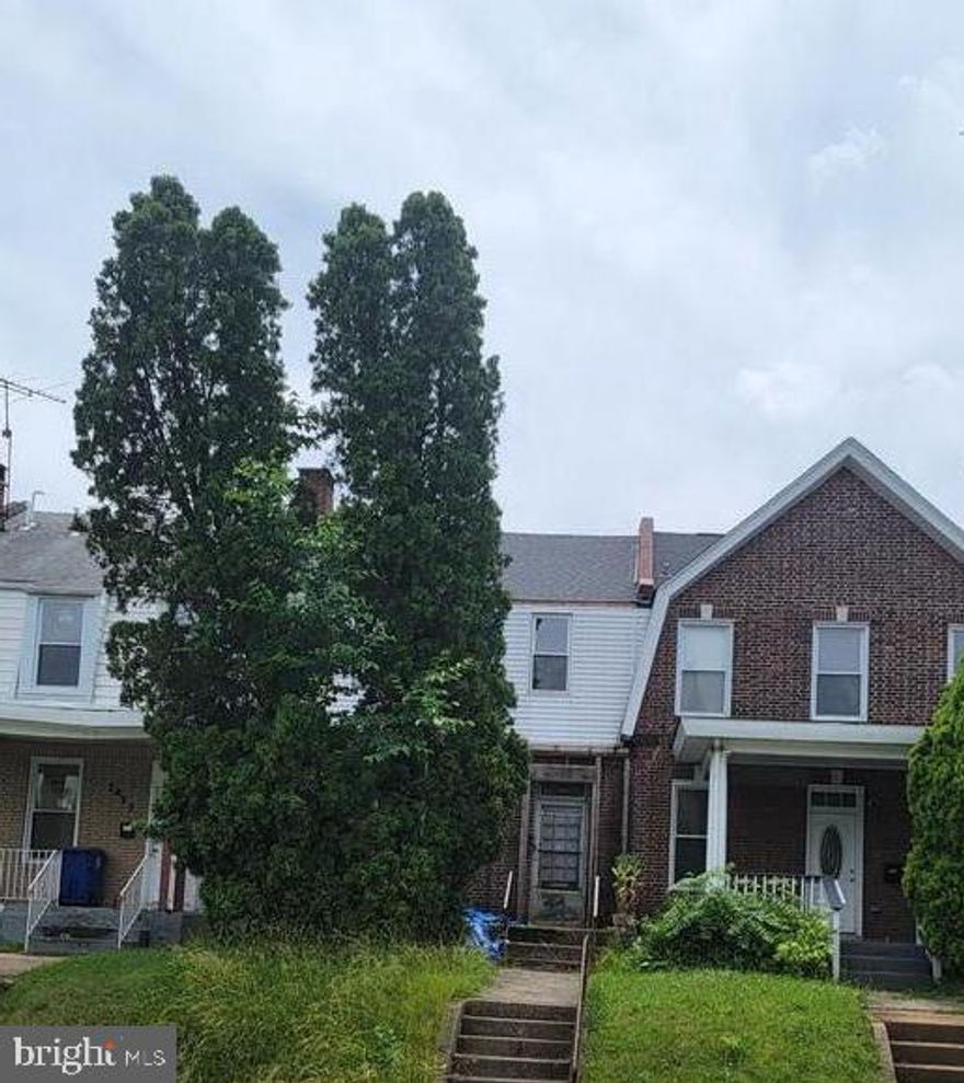 What it Has:  New Roof, Dry Basement, 4 Upper level Bedrooms, 2 Full Baths, Wood Burning Fireplace, Potential Loft, Balcony, Front Porch, 2 Car Garage ---- What it Needs:  Full renovation including floors, walls, kitchen, baths, HVAC, windows, appliances, electric upgrade ---- Buyer to accept with all items currently in the property ---- Located within about a mile of Golfing, Gwynns Falls Hiking Trails, Druid Hill Park and the Zoo, Community  College of Baltimore,  and Coppin State College ---- Easy access to bus lines, the subway, I-83, I-70, and I-695. ---- ARV for similar nearby homes ranges from $275,000 to $300,000 ---- Piano not included