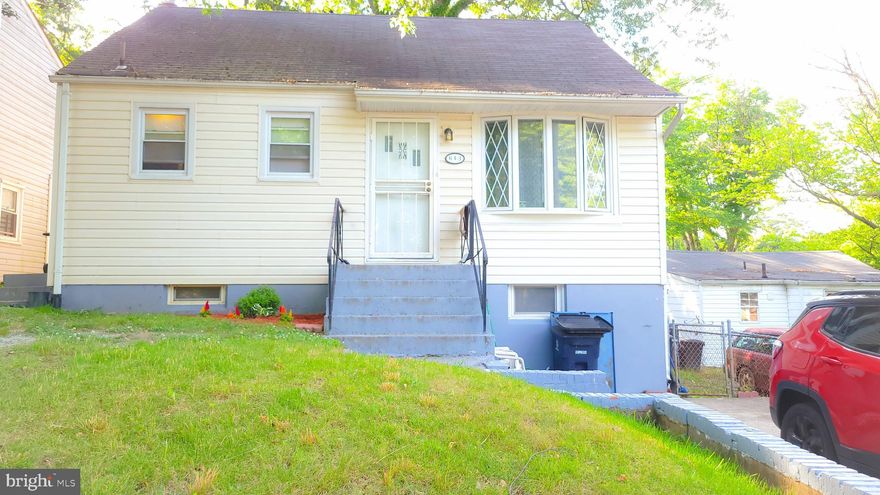 Come see this cozy cape cod styled beauty boasting with charm  and endless potential to make your own. The 4 bedroom home comes complete with 2 full bathrooms a finished loft bed room, open living room space, hardwood floors, maple cabinetry, granite counter tops,  and modernized stainless steel appliances.   Entertain your guests in eat in kitchen or dining area and enjoy the rear patio in the fenced-in back yard. Great central location minutes away from the District of Columbia , local sporting events, shopping and up and coming attractions in the greater Prince Georges County area.  The Seller has made several improvements so the home is sold As-is.  COME SEE TODAY!
