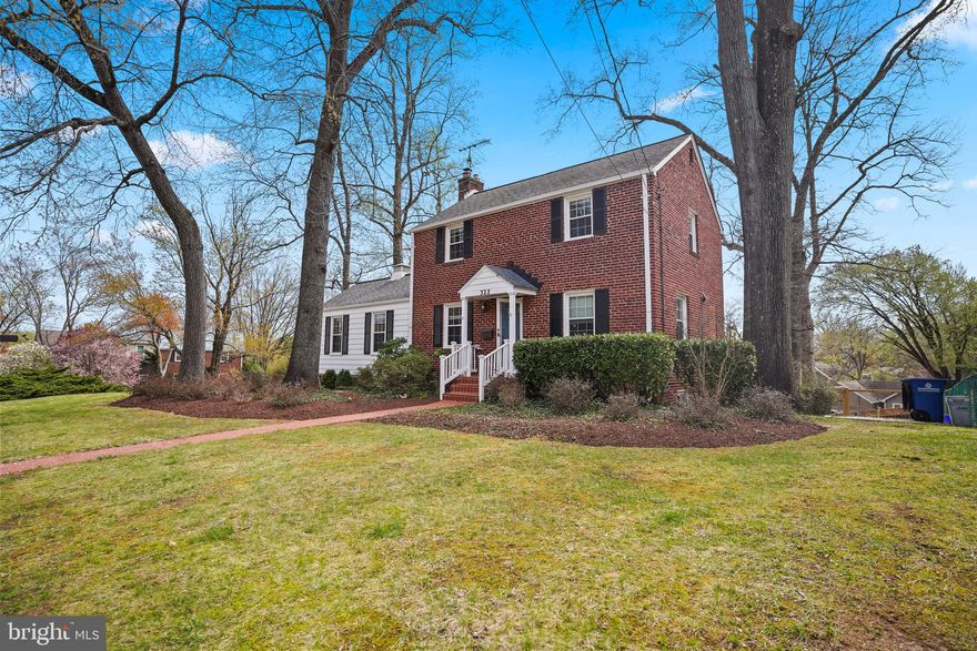 Welcome 322 Penwood Road, where this expanded 4-bedroom, 2-bathroom brick colonial sits on an oversized corner lot.  Nestled in the picturesque neighborhood of Woodmoor, this home boasts stately curb appeal with a brick exterior, mature landscaping, and a charming, covered entryway.
Step inside to find hardwood floors, and abundant natural light throughout. The spacious casual living room features a cozy fireplace, perfect for gatherings on chilly evenings. A separate dining room offers an ideal setting for entertaining, while the bright kitchen impresses with granite countertops, a cast iron sink and window that overlooks the backyard.
Upstairs, you'll discover 3 bedrooms, each offering ample closet space and serene views. The full bathroom features stylish finishes, including a tiled shower.
The home also includes a full basement, with a 4th bedroom, full bathroom, additional living space that opens onto the brick patio and ample storage.  Enjoy outdoor living in the private backyard, complete with a brick patio, mature trees, and plenty of space for relaxation or play. The property is situated on 0.25 acres and has a built in dog run/ fully fenced in area. 
Located in a sought-after neighborhood with convenient access to 495, downtown Washington D.C., Baltimore, parks, schools, shopping, and dining and so much more!