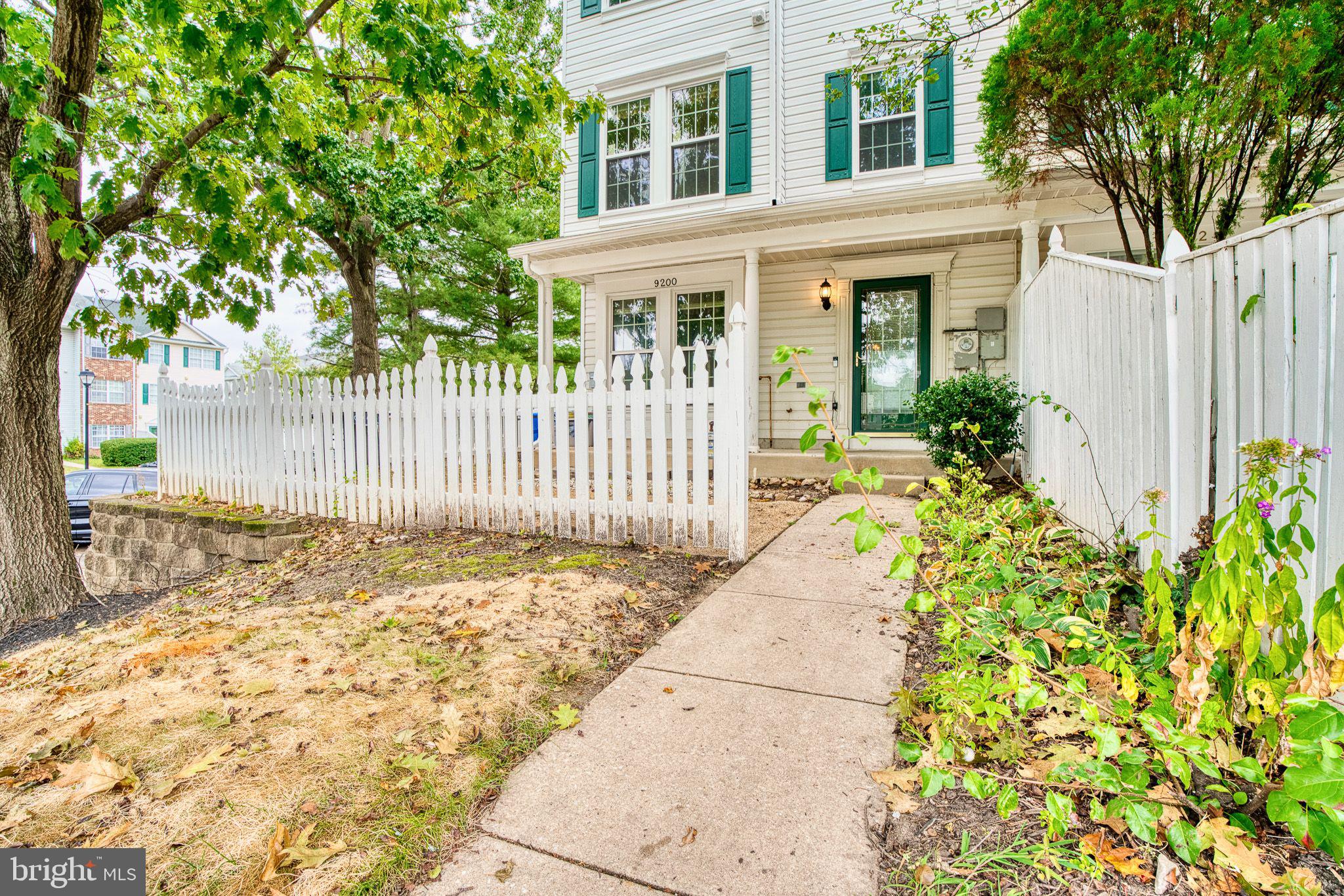 Wonderful location convenient to New Town, Foundry Row and all that Owings Mills has to offer! Corner back to back unit offers unique privacy, great parking with 2 assigned and 2 guest spots right in front, covered porch with view of the woods. Inside a spacious open floor plan with big great room off a fully outfitted kitchen with granite counters and ceramic backsplash, and the convenience of a first floor powder room. Second floor offers 2 good sized bedrooms with generous closet space, a full bath and a laundry room with Maytag washer and dryer. And the top floor primary suite with gas fireplace, cathedral ceiling, walk-in closet and ensuite bath completes the picture of a convenient and private lifestyle! Recent roof and gutters.
No showings before open house at noon Sunday 9/14